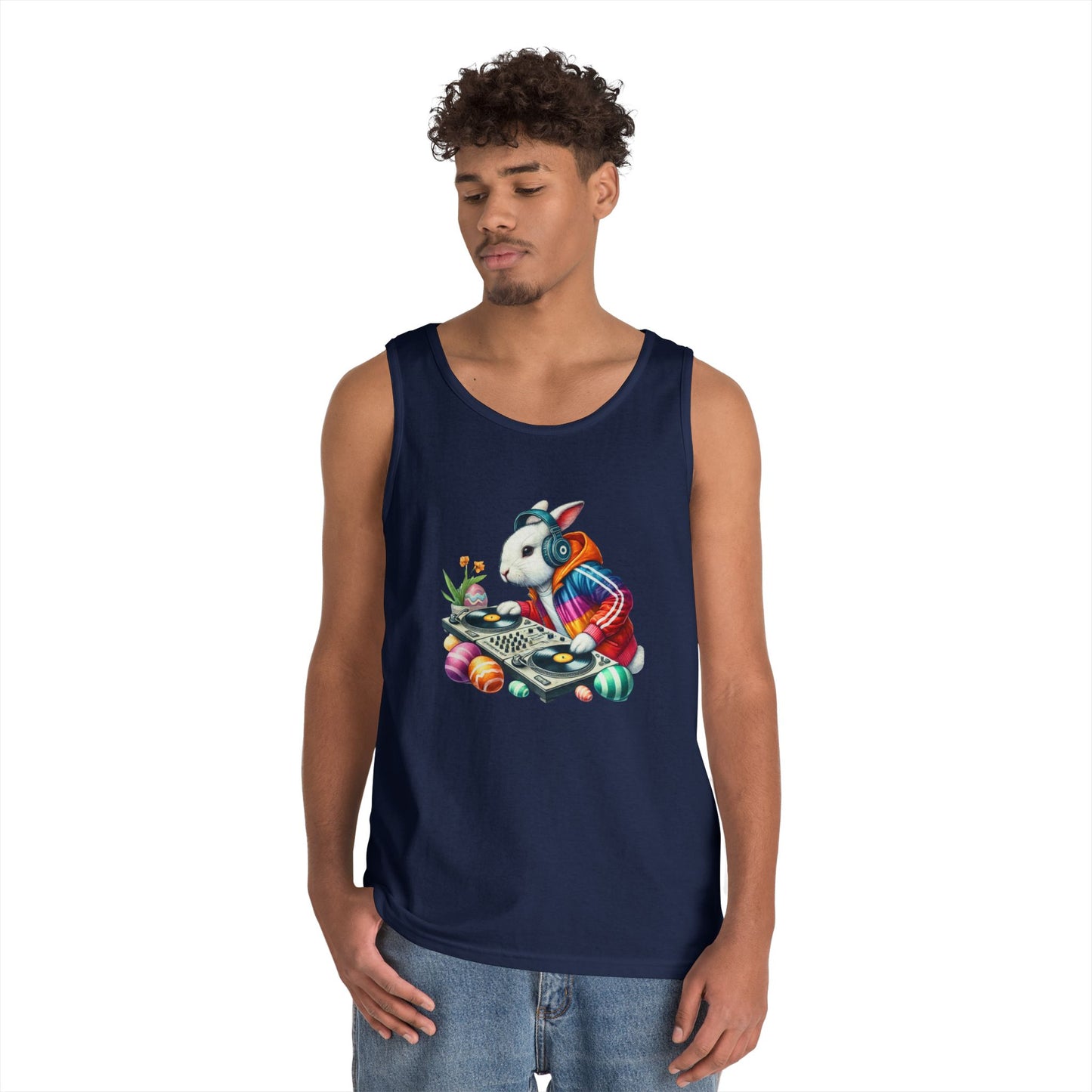 Cool DJ Bunny Unisex Heavy Cotton Tank Top