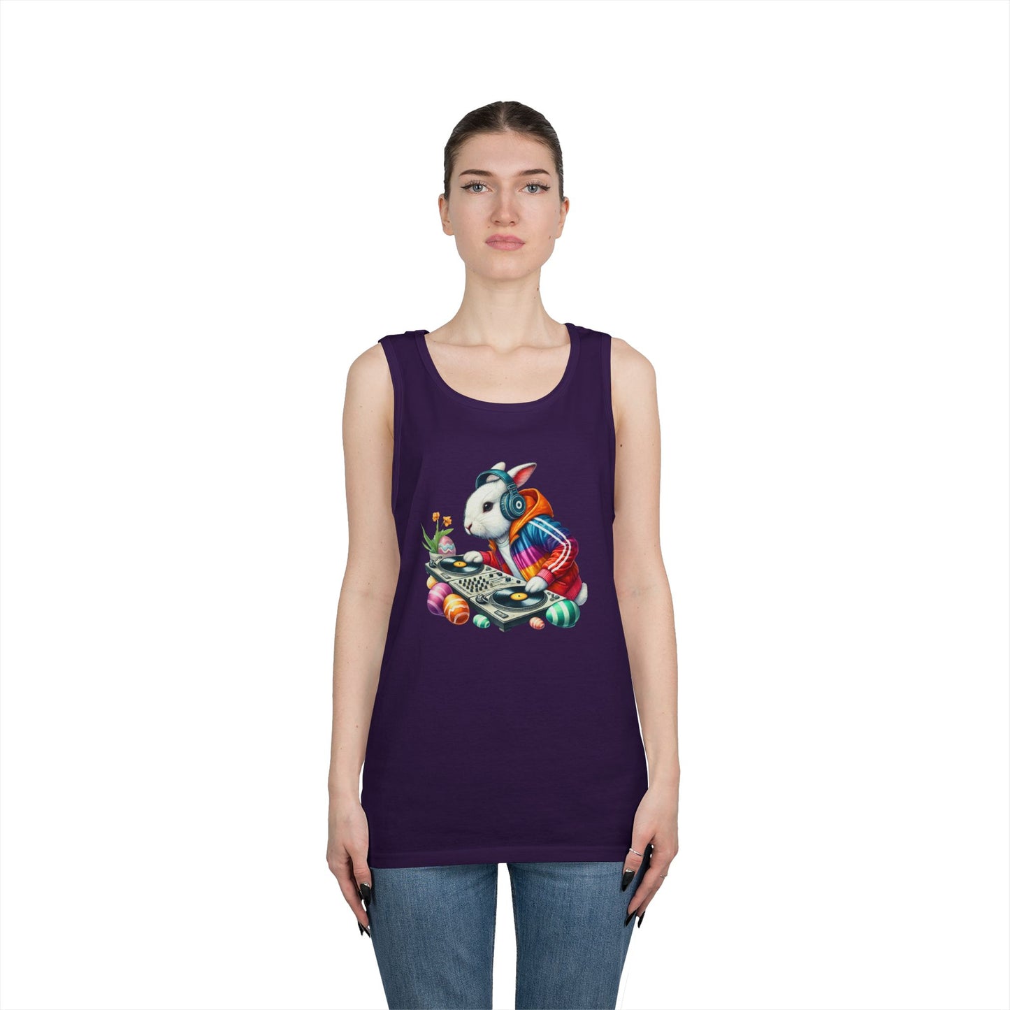Cool DJ Bunny Unisex Heavy Cotton Tank Top