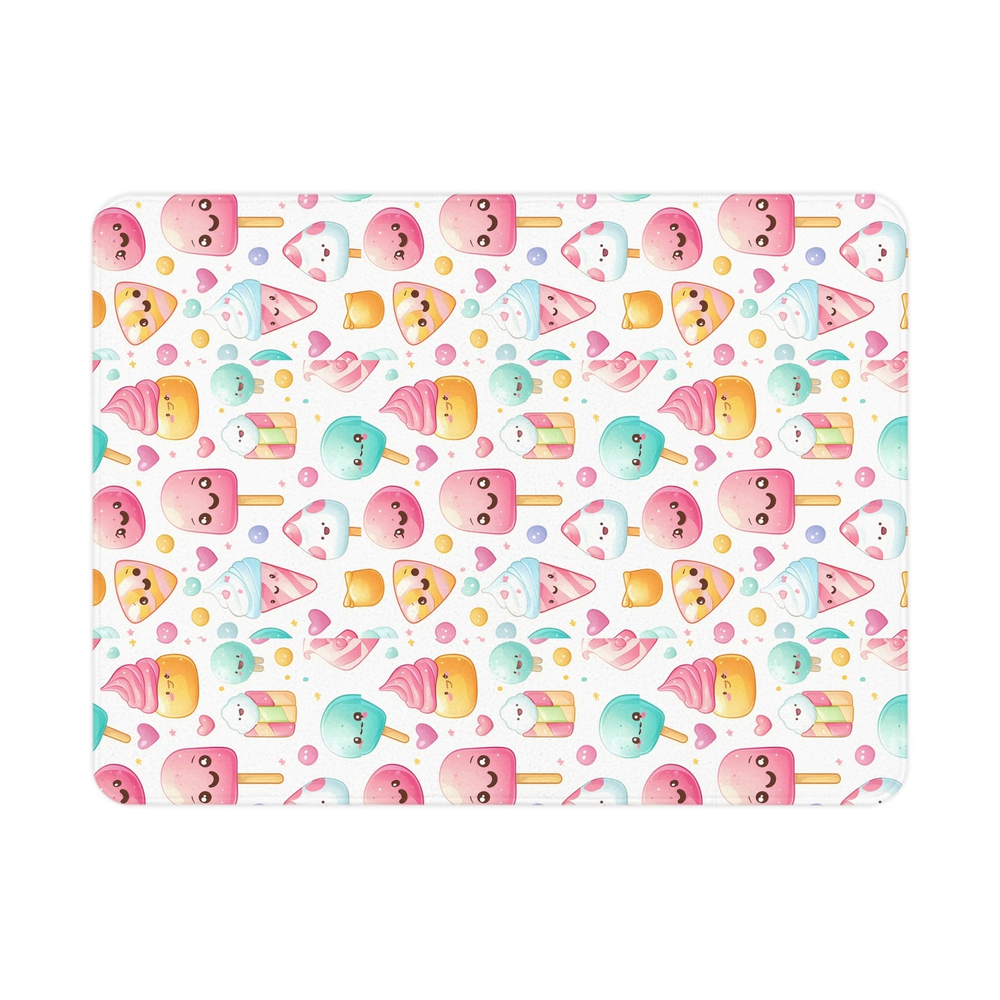 Cute Ice Cream Toddler Blanket - Soft & Cozy Playtime Accessory