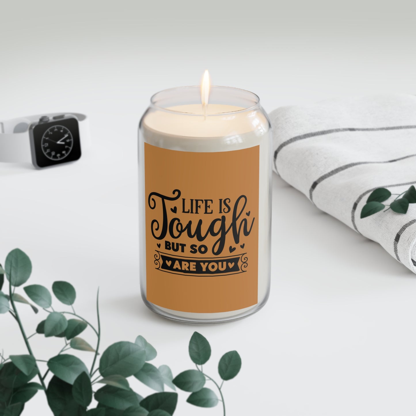 Inspirational Scented Candle - "Life is Tough But So Are You" - Perfect Gift for Motivation and Self-Care