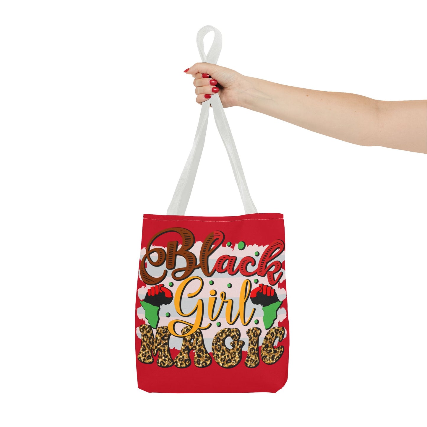 Black Girl Magic Tote Bag - Empowering Red Design for Everyday Use