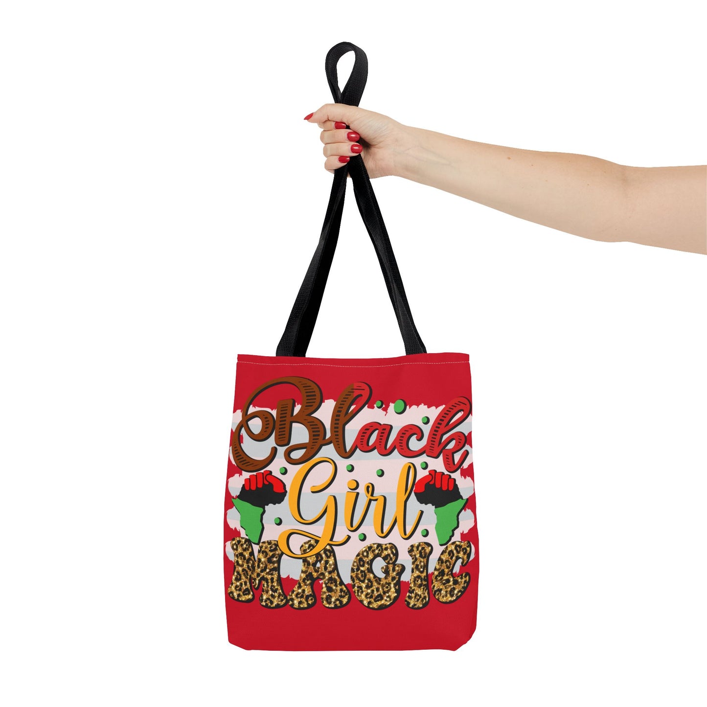 Black Girl Magic Tote Bag - Empowering Red Design for Everyday Use