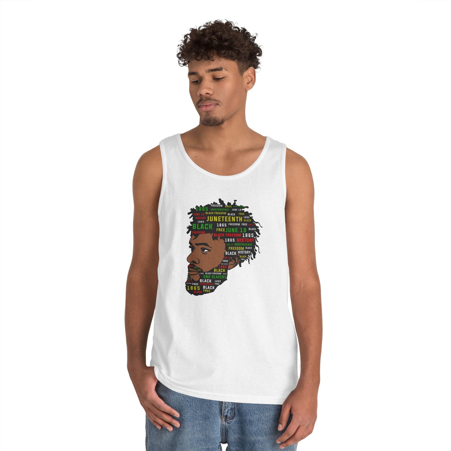 Juneteenth Unisex Heavy Cotton Tank Top - Celebrate Freedom and Heritage