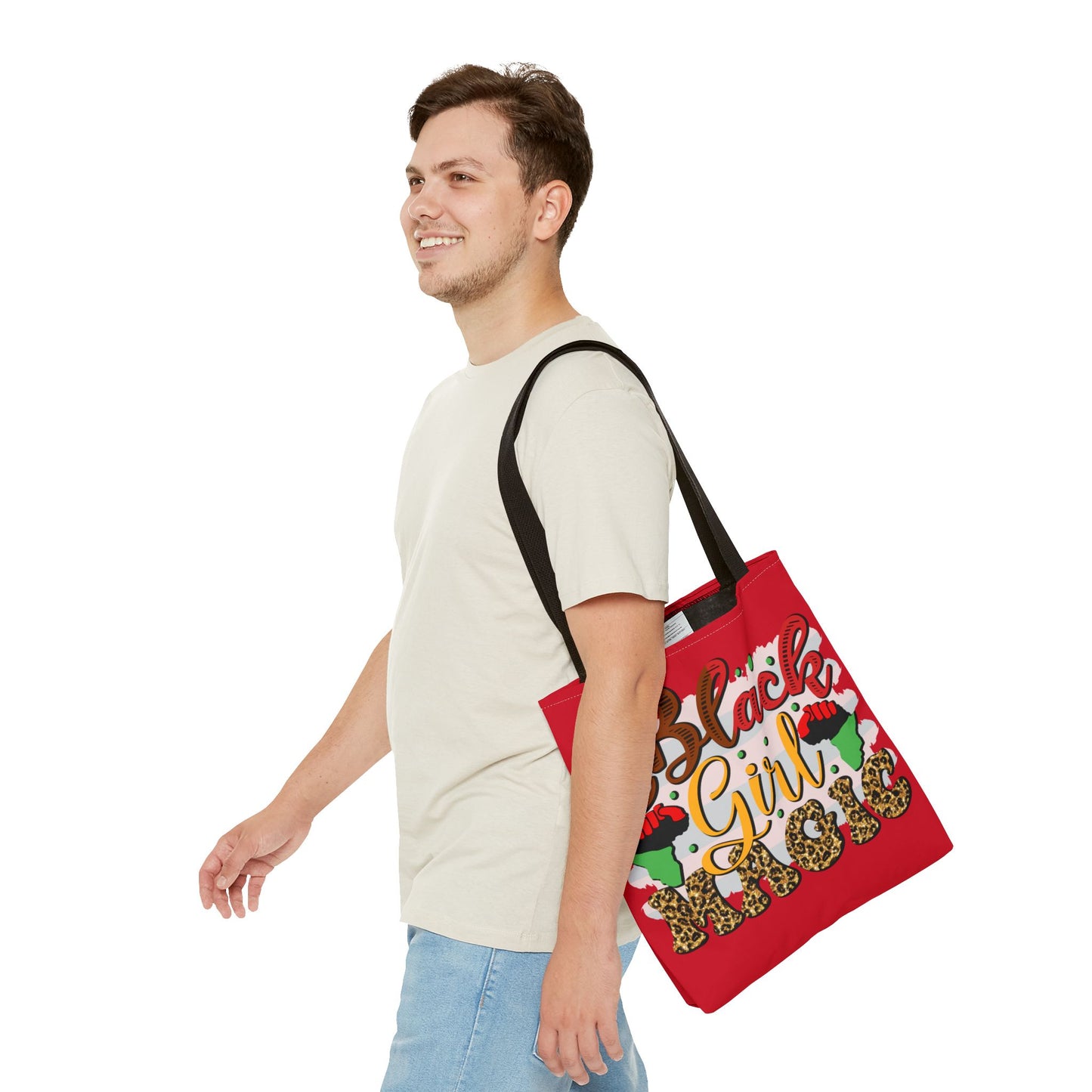 Black Girl Magic Tote Bag - Empowering Red Design for Everyday Use