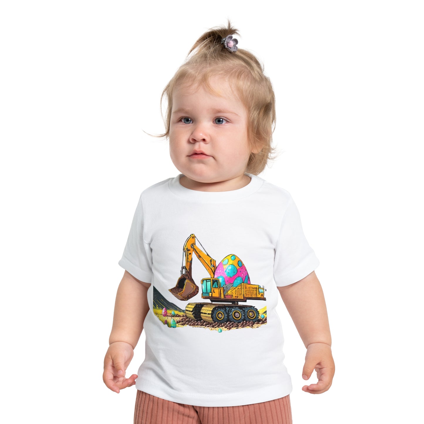 Cute Easter Excavator Baby T-Shirt