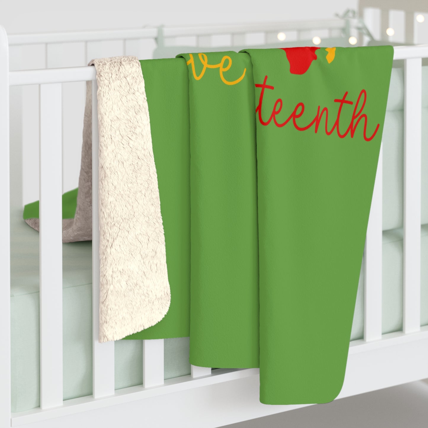 Peace Love Juneteenth Sherpa Fleece Blanket