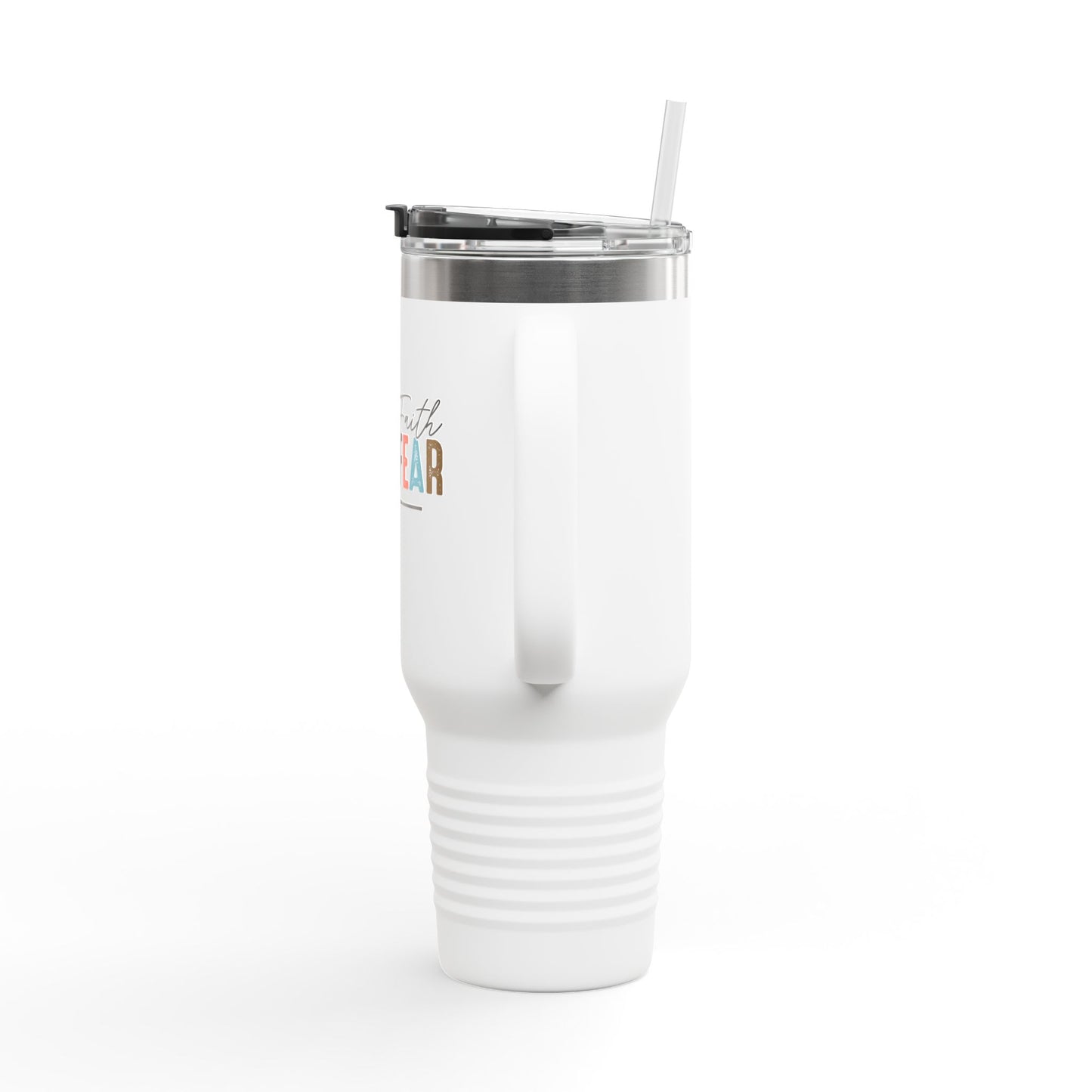 Inspirational Insulated Travel Mug - 40oz, More Faith Less Fear