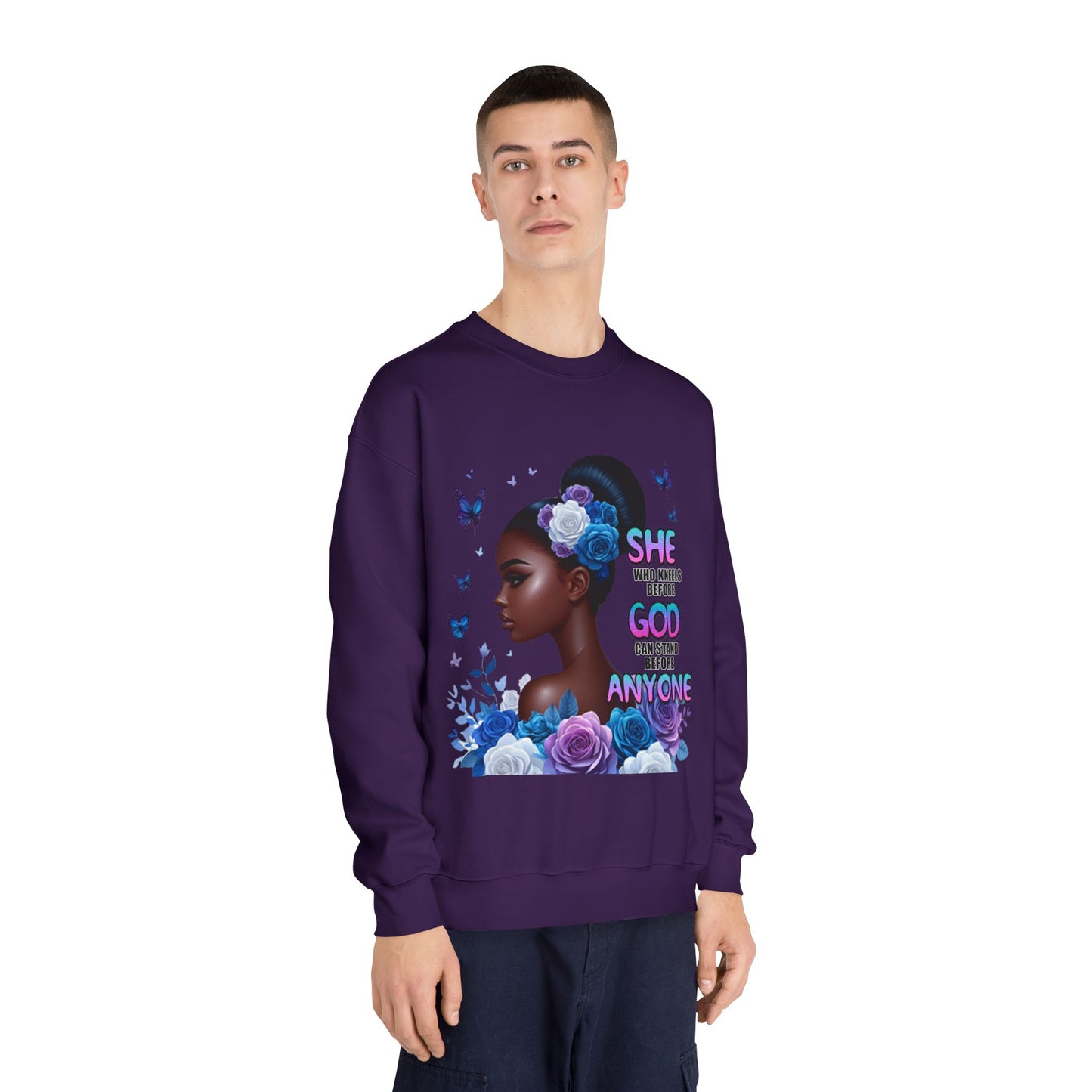Inspirational Black Woman Portrait Sweatshirt — "She Was Given So Much Grace..."