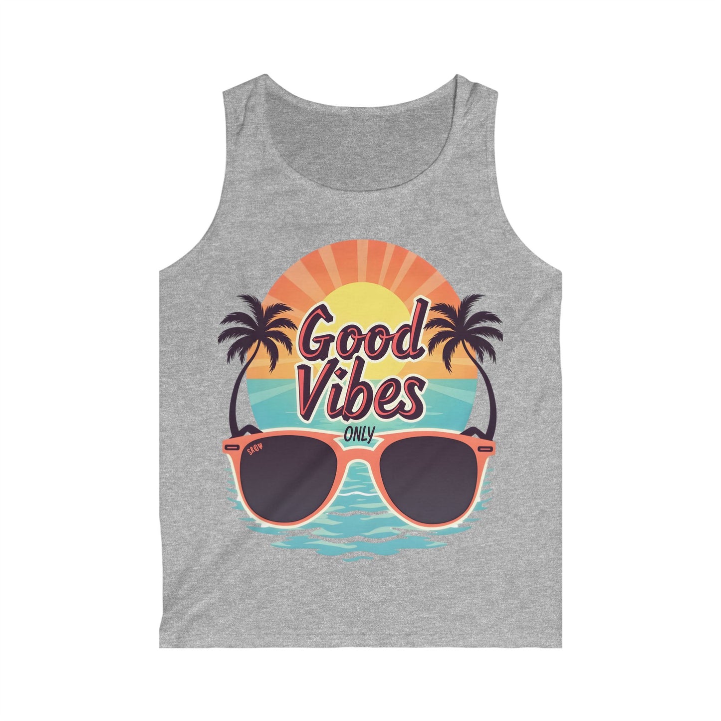 Good Vibes Men's Softstyle Tank Top – Perfect for Summer Fun
