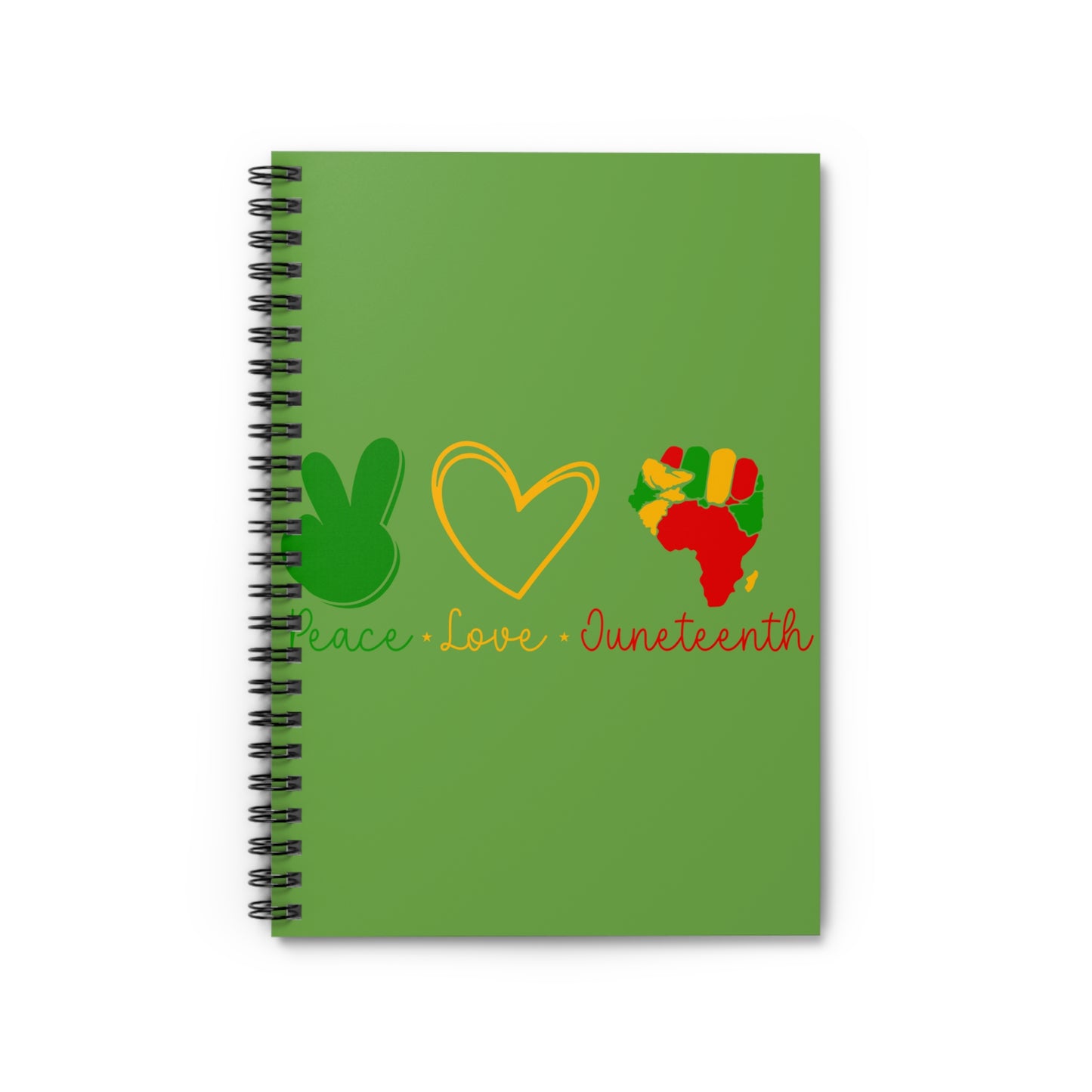 Peace Love Journal - Spirited Green Notebook for Creative Souls