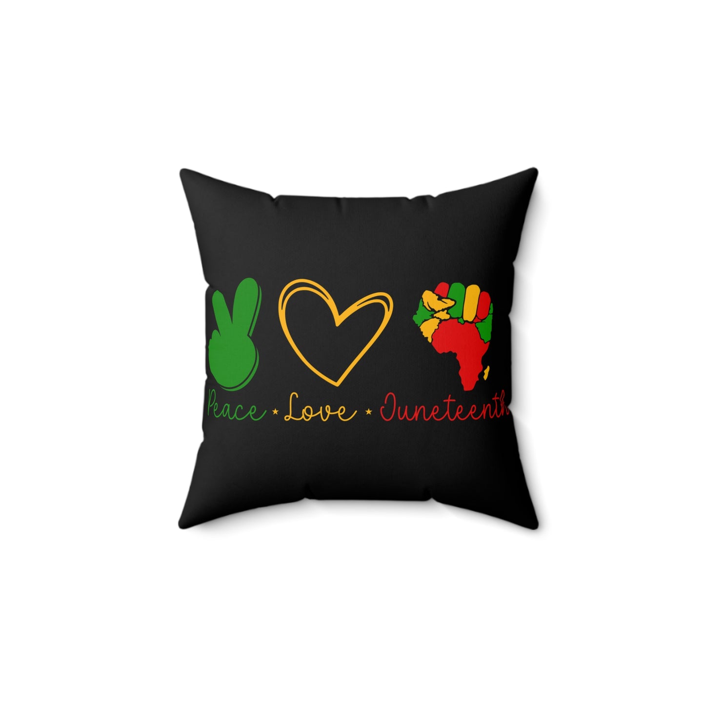 Peace Love Unity African Art Pillow