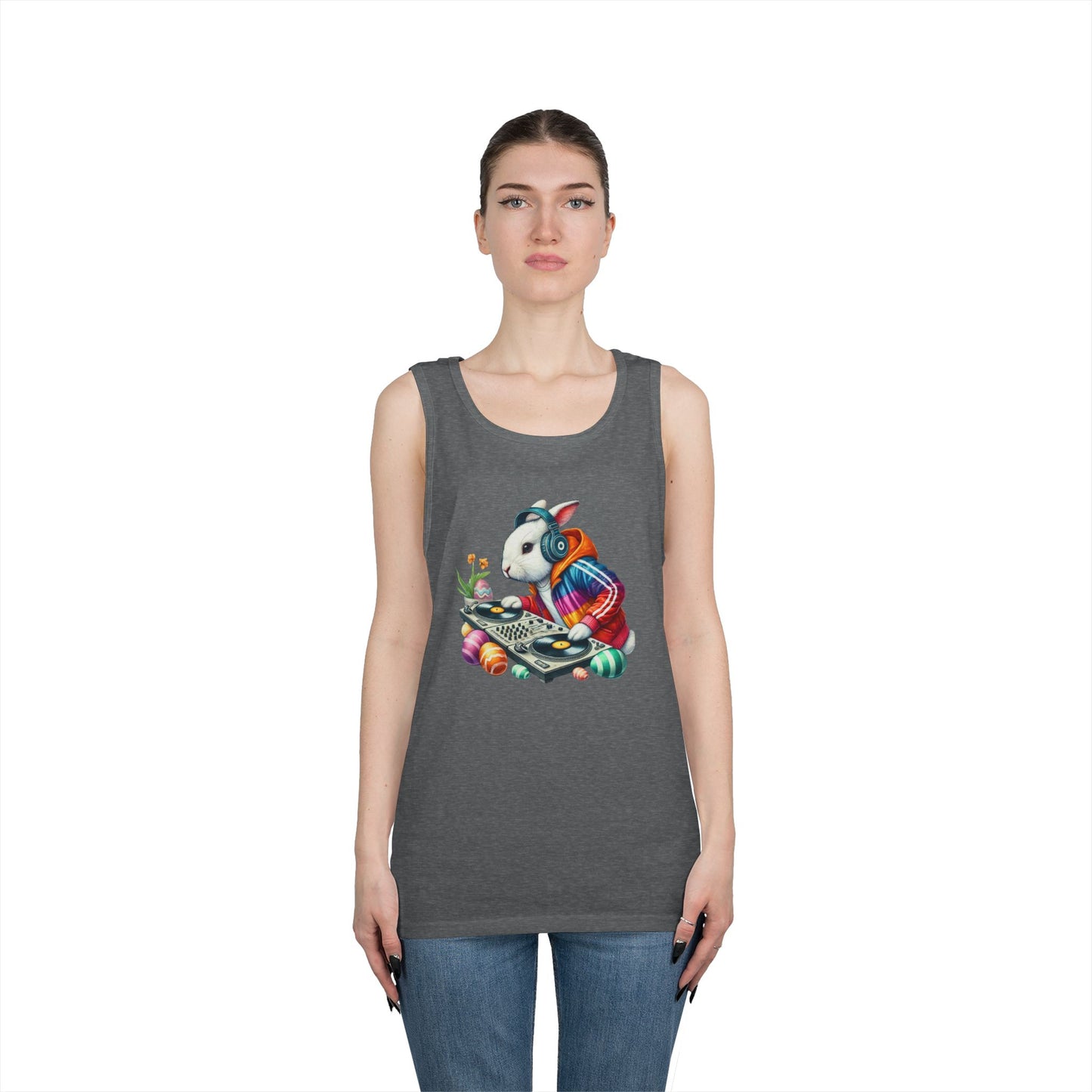 Cool DJ Bunny Unisex Heavy Cotton Tank Top