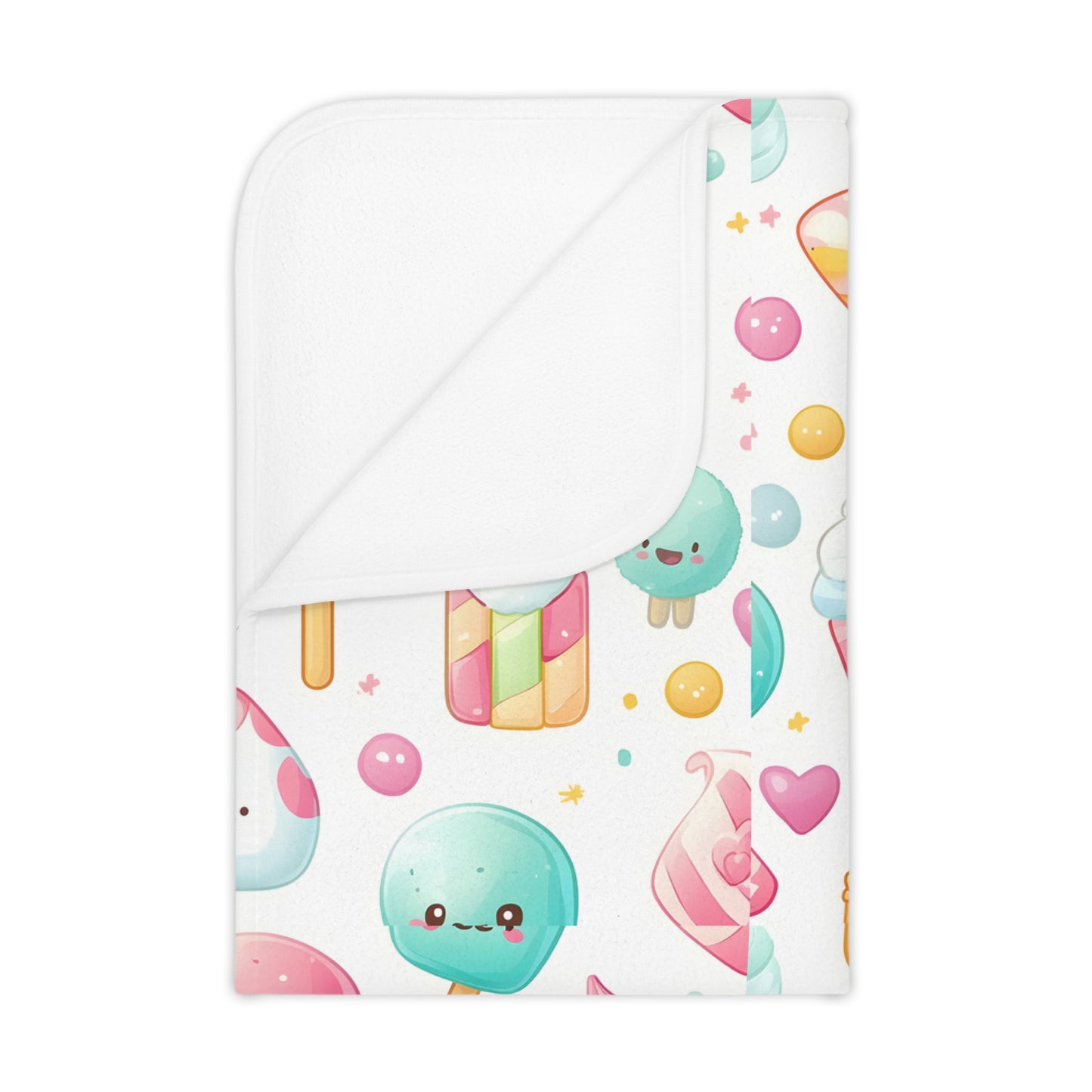 Cute Ice Cream Toddler Blanket - Soft & Cozy Playtime Accessory