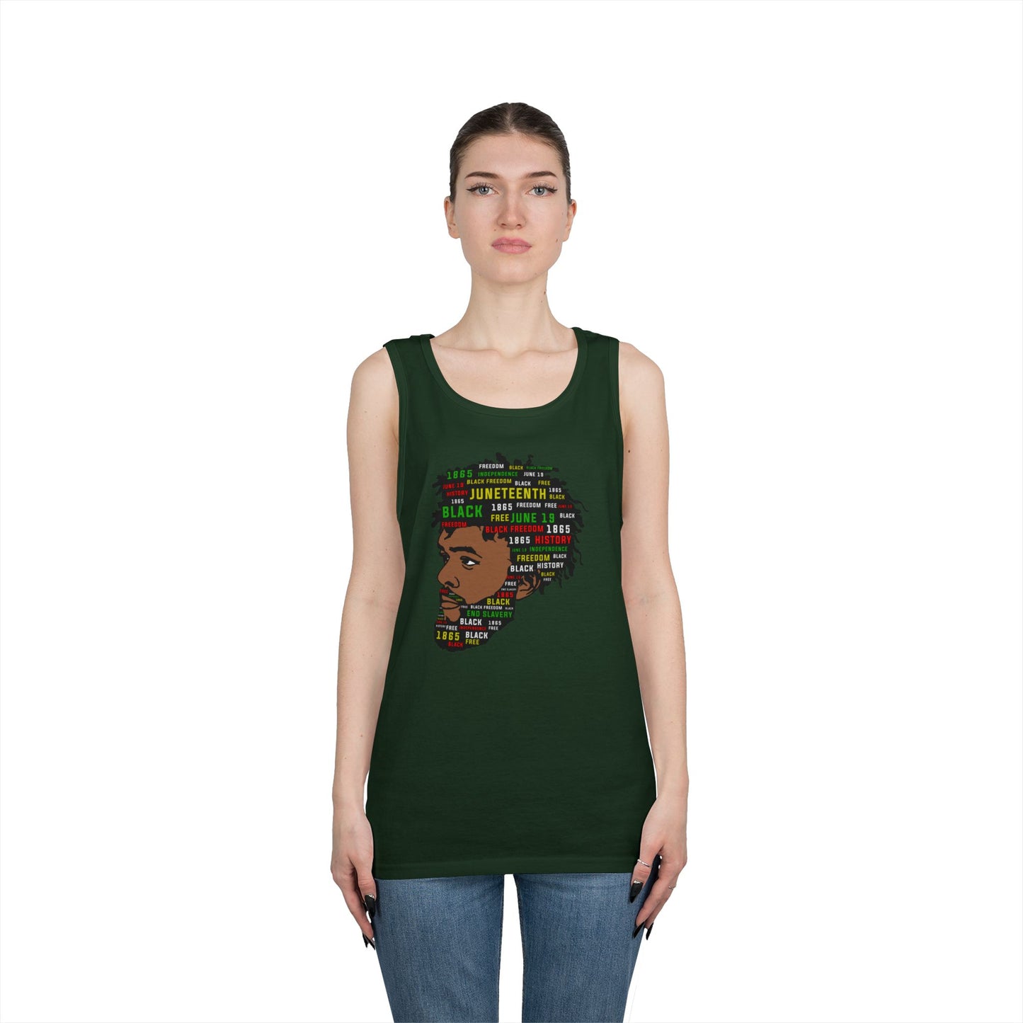 Juneteenth Unisex Heavy Cotton Tank Top - Celebrate Freedom and Heritage