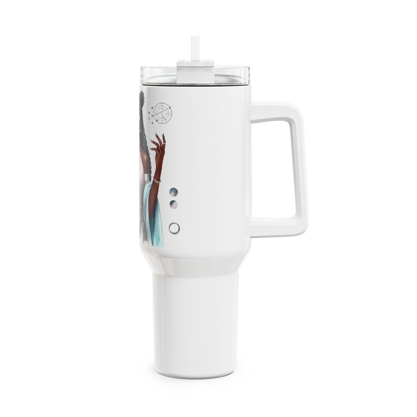 40oz Zodiac Tumbler — Cancer Goddess Illustration Travel Mug