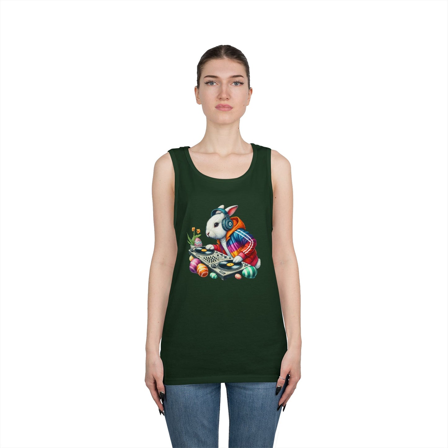 Cool DJ Bunny Unisex Heavy Cotton Tank Top