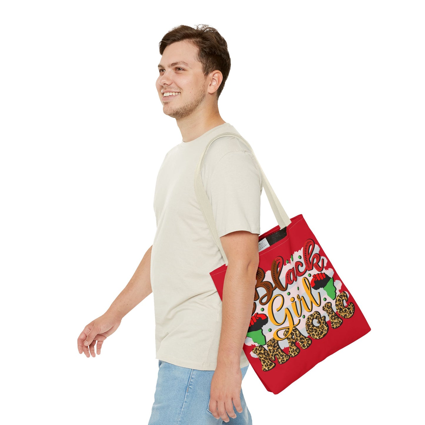 Black Girl Magic Tote Bag - Empowering Red Design for Everyday Use