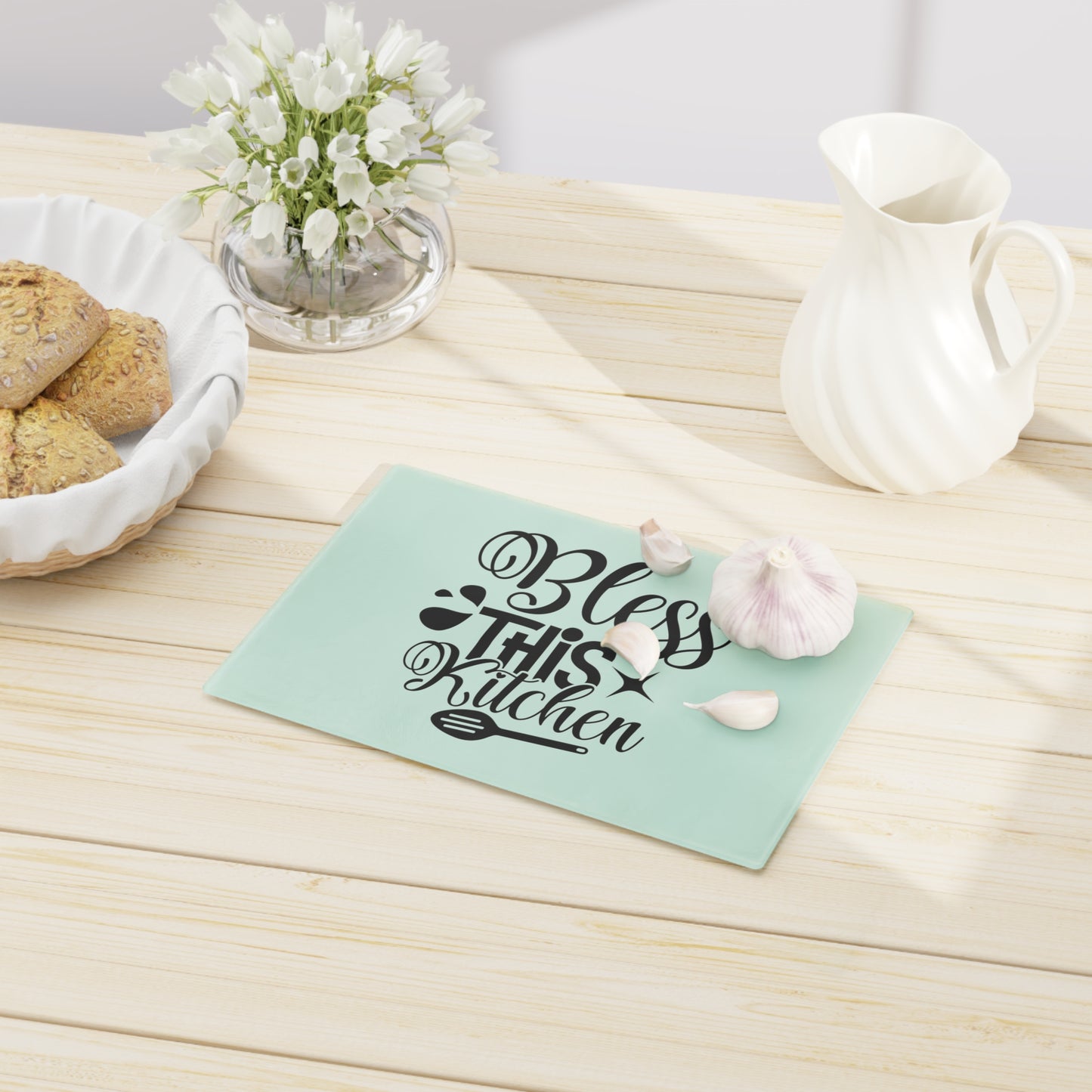 Inspirational Kitchen Cutting Board - 'Bless This Kitchen'