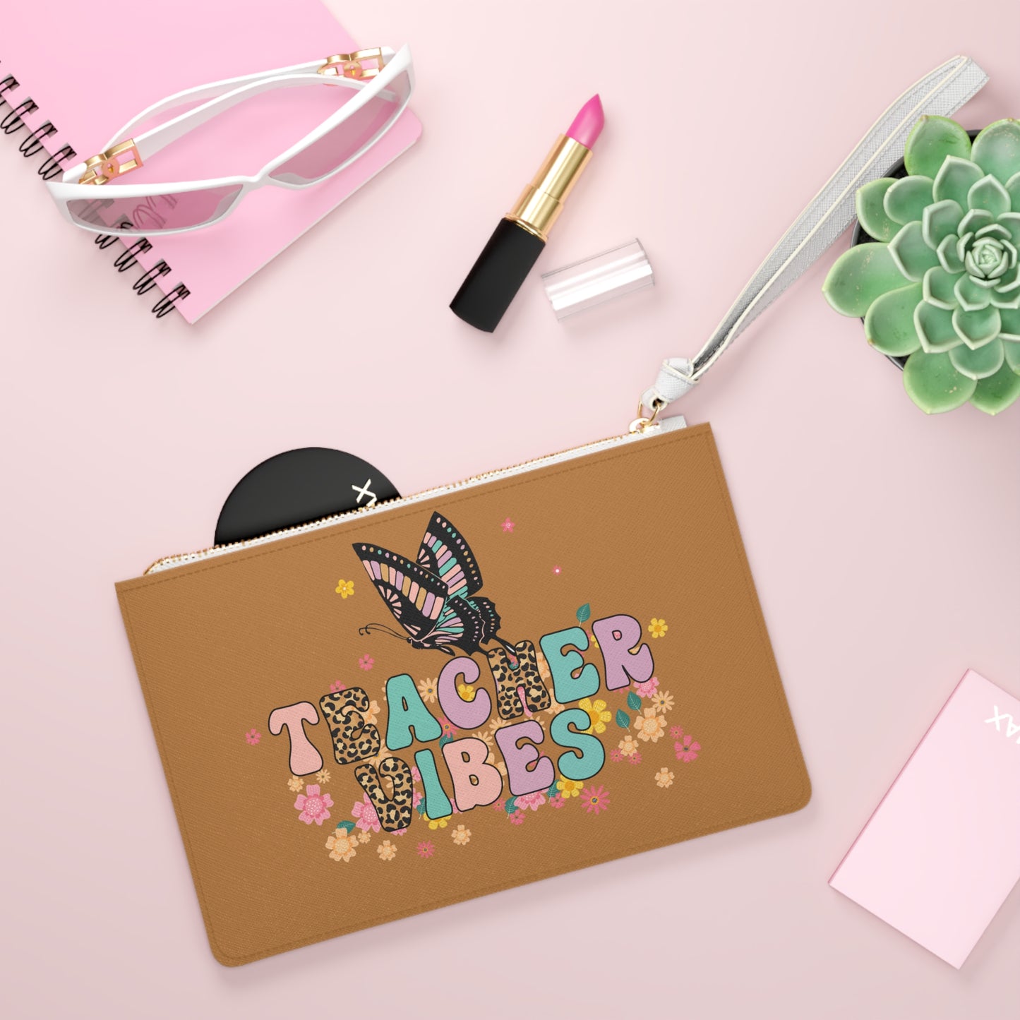 Cute Teacher Vibes Clutch Bag - Stylish & Functional Accessory