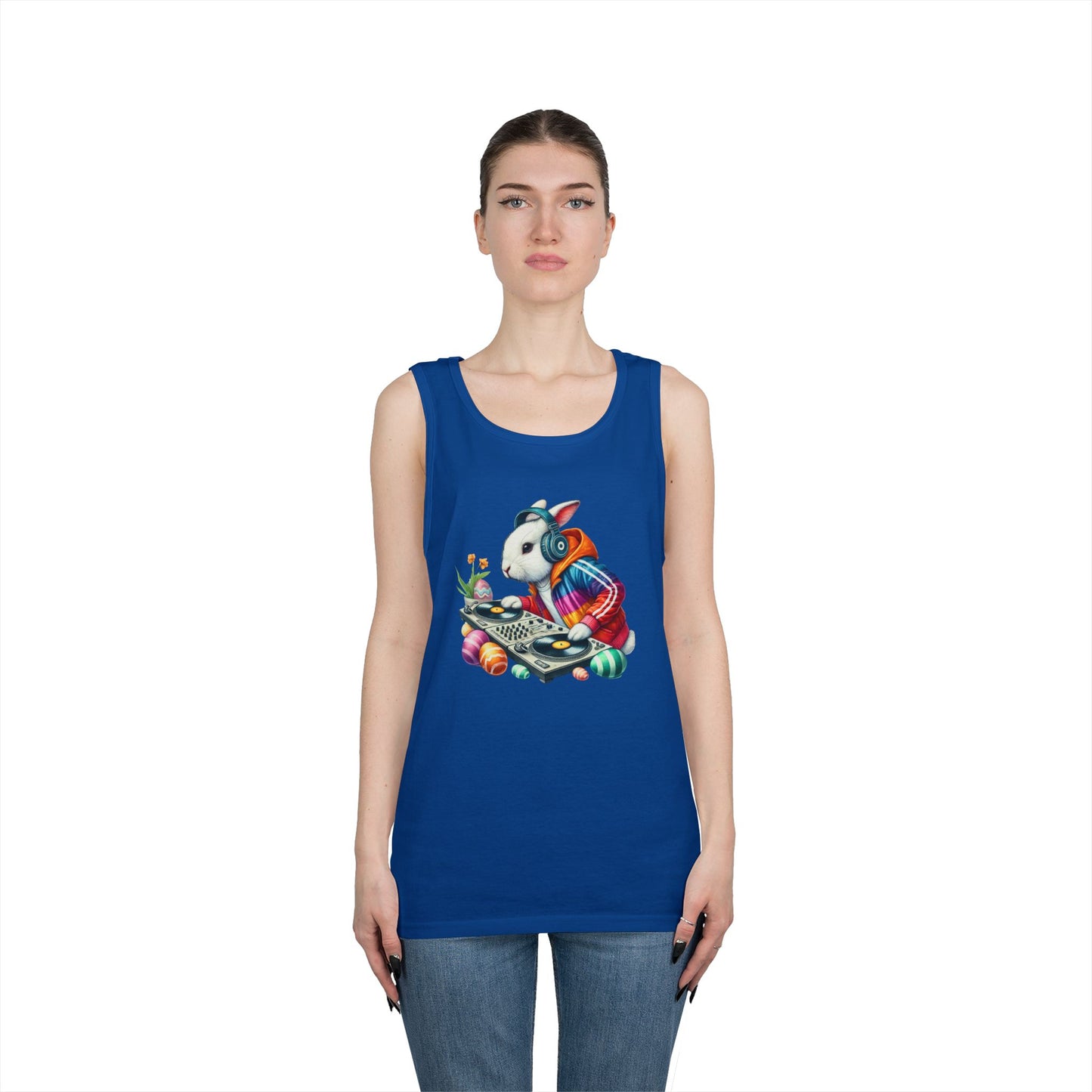 Cool DJ Bunny Unisex Heavy Cotton Tank Top