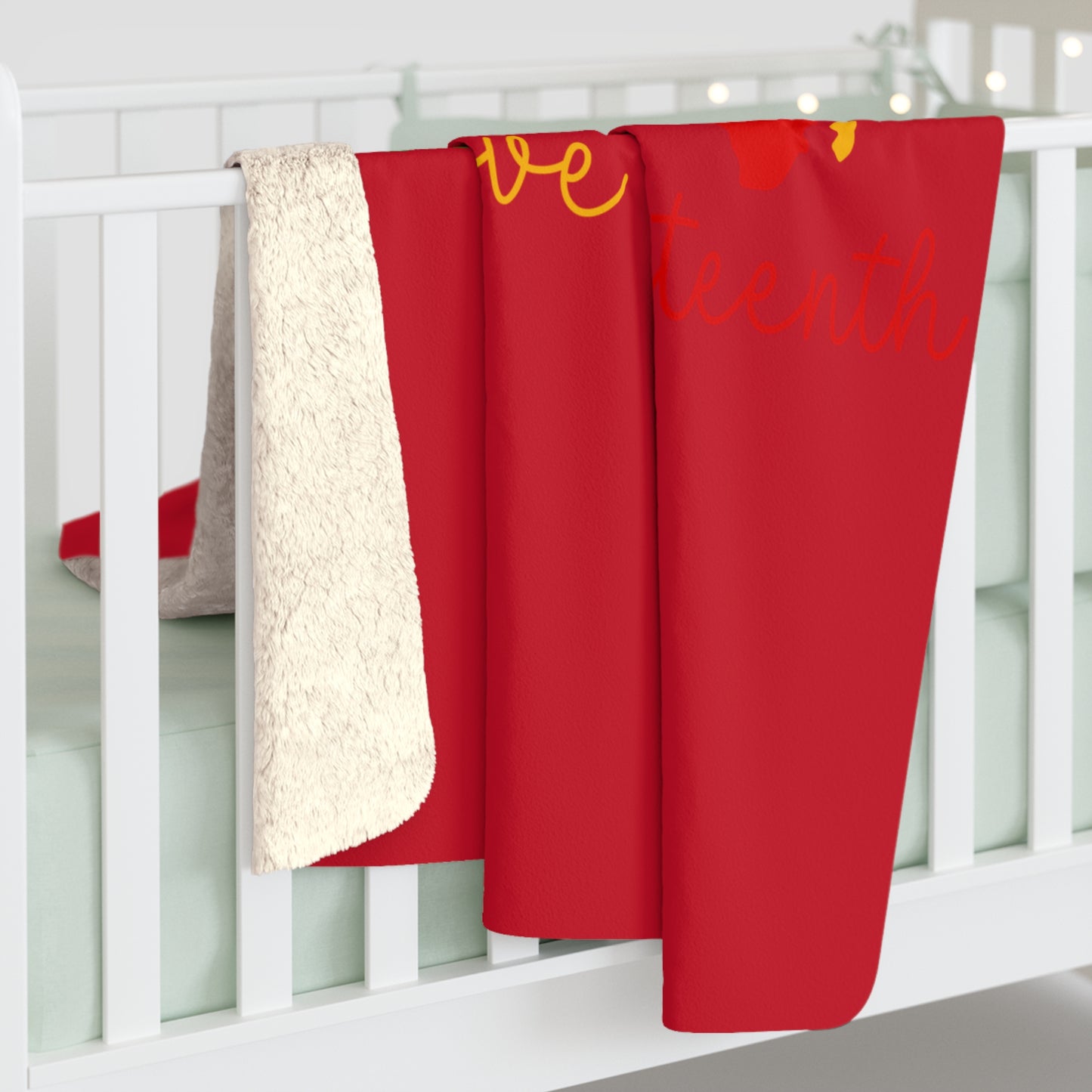 Sherpa Fleece Blanket - Peace, Love & Juneteenth Design