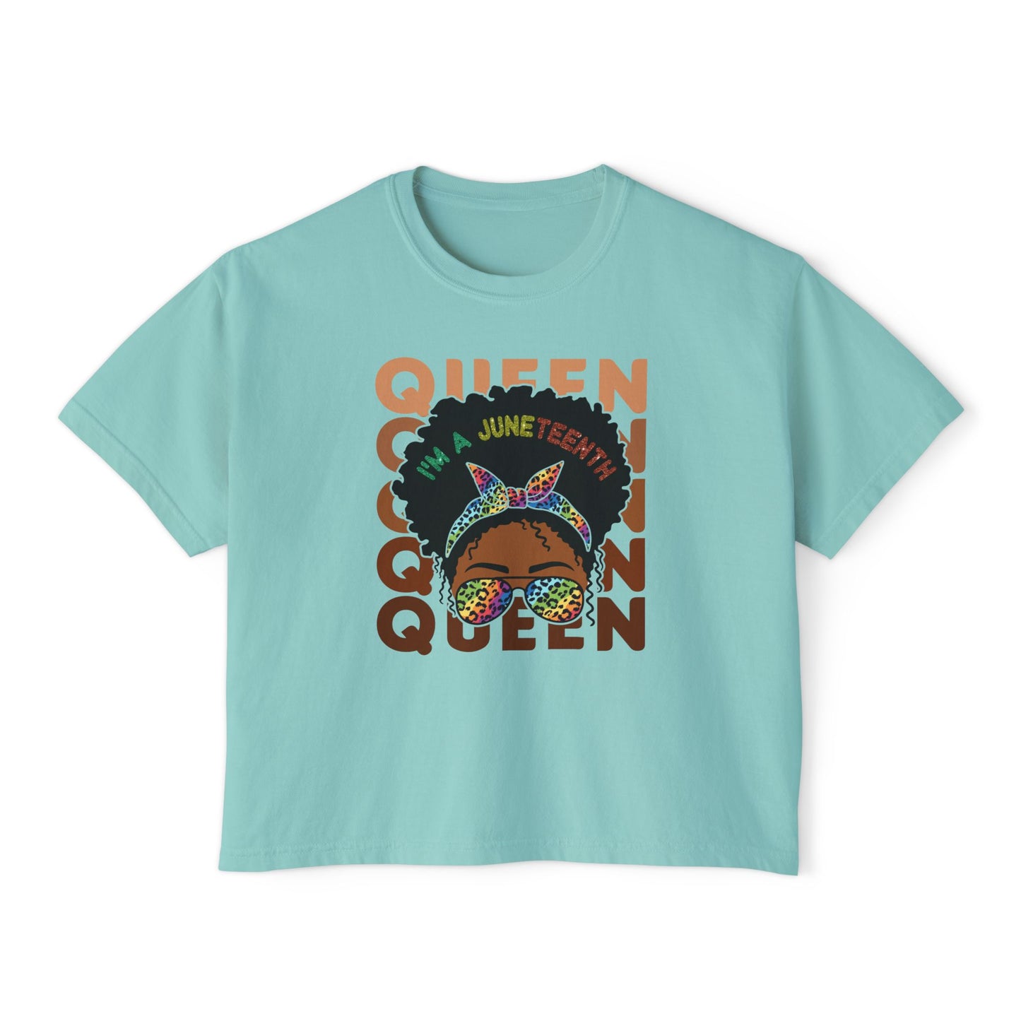 Juneteenth Women's Boxy Tee - I'm a Juneteenth Queen