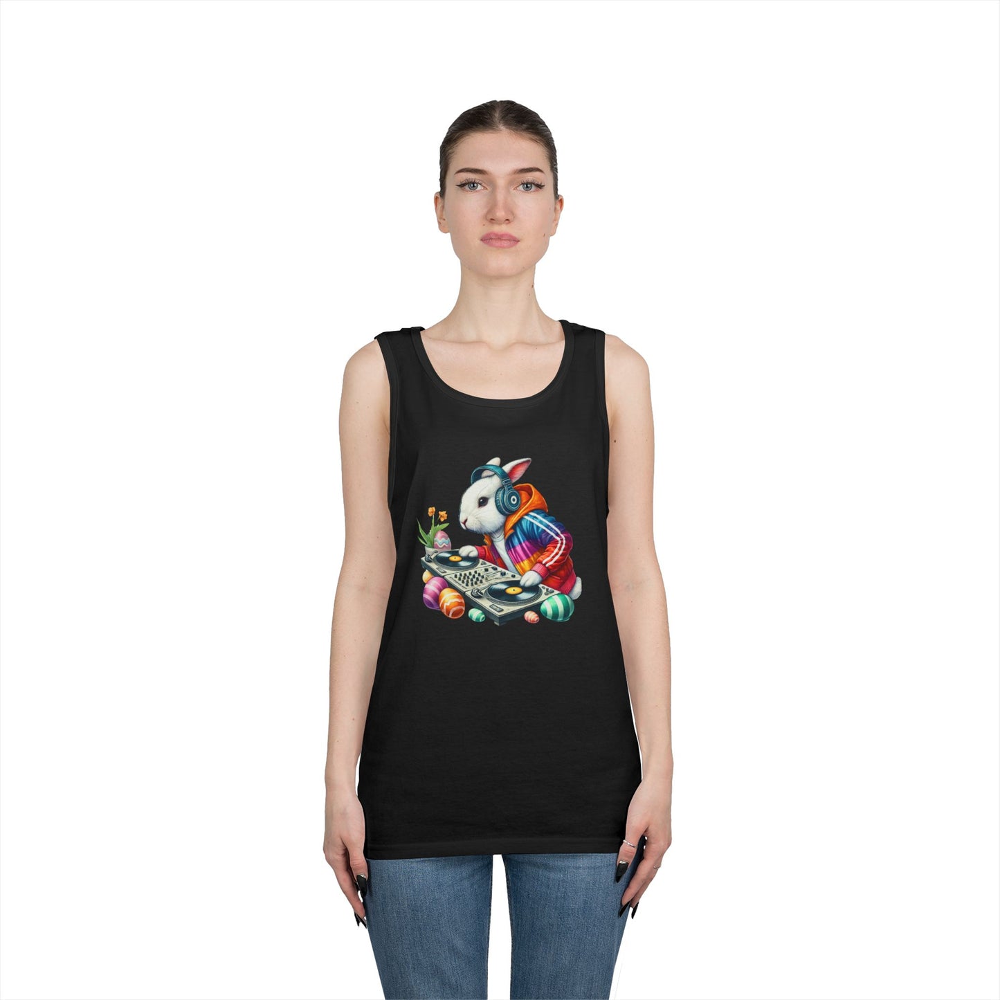 Cool DJ Bunny Unisex Heavy Cotton Tank Top