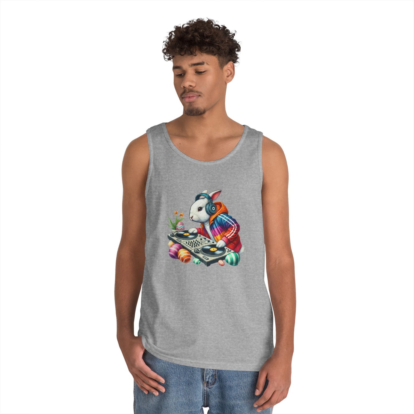 Cool DJ Bunny Unisex Heavy Cotton Tank Top