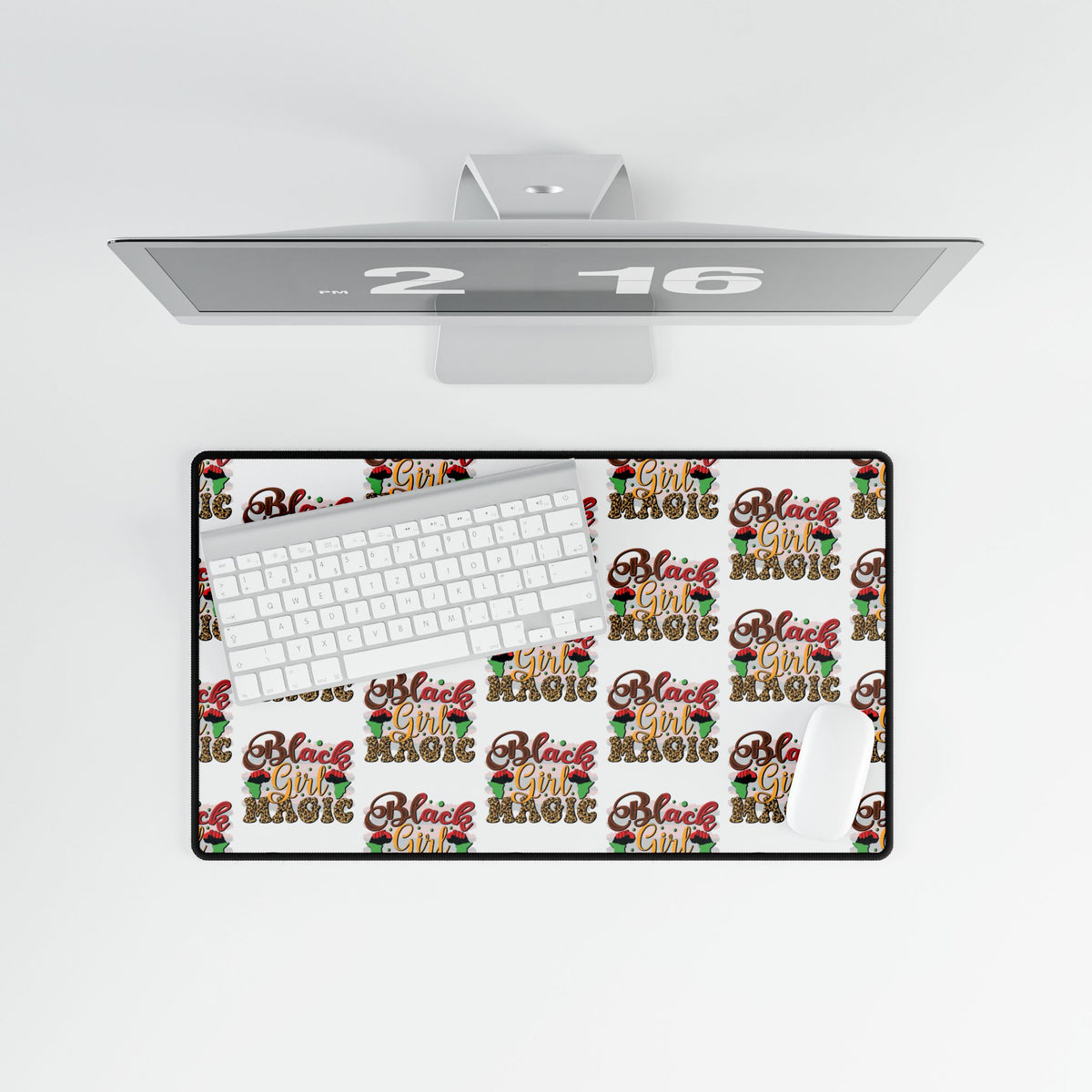 Black Girl Magic Desk Mat — Colorful Empowerment Gaming & Office Mouse Pad
