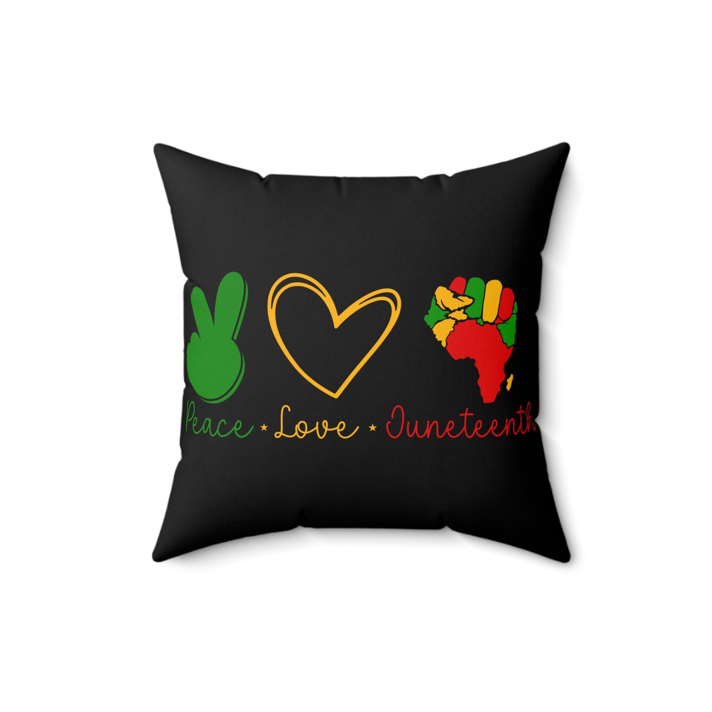 Peace Love Unity African Art Pillow