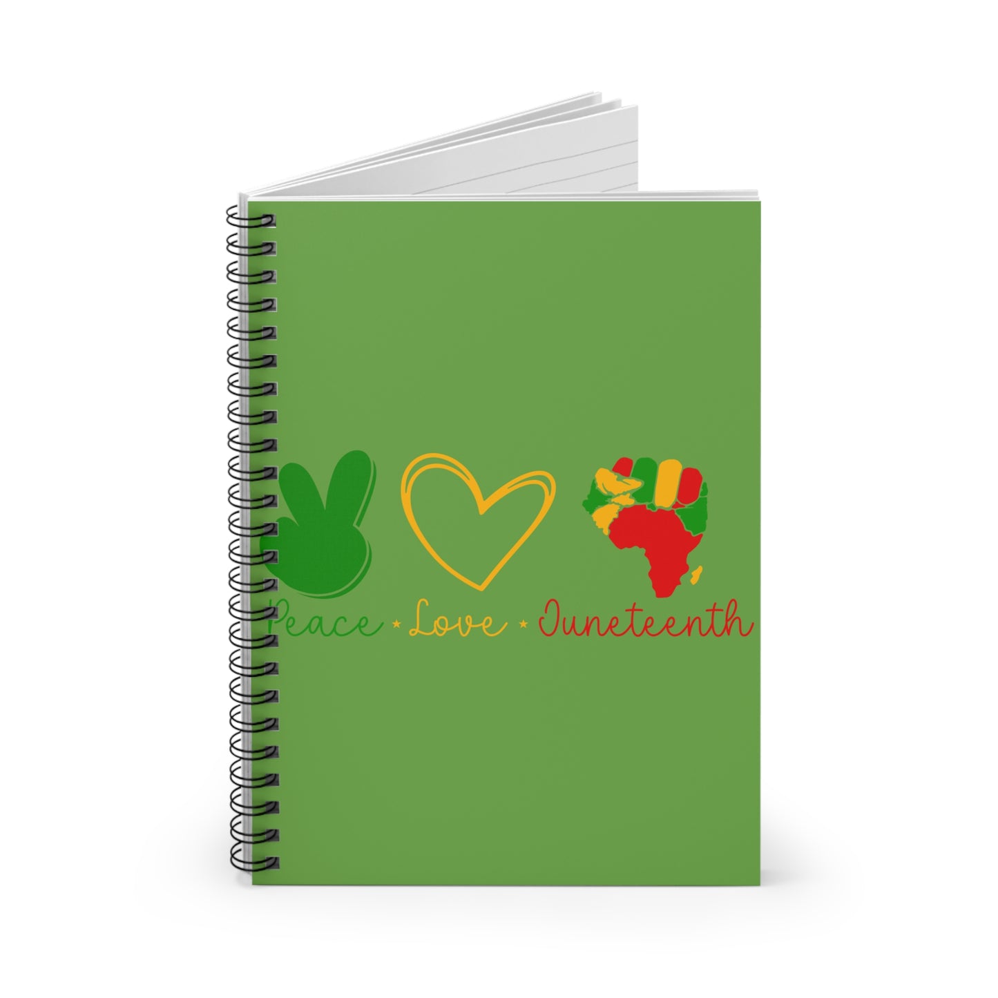 Peace Love Journal - Spirited Green Notebook for Creative Souls