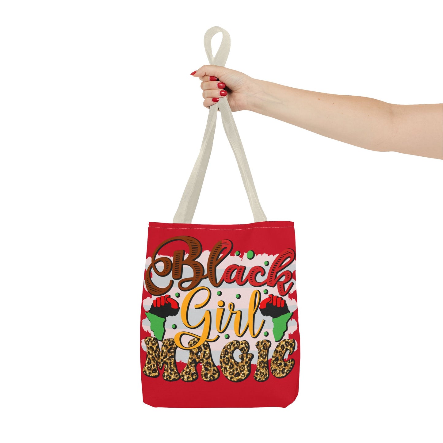 Black Girl Magic Tote Bag - Empowering Red Design for Everyday Use