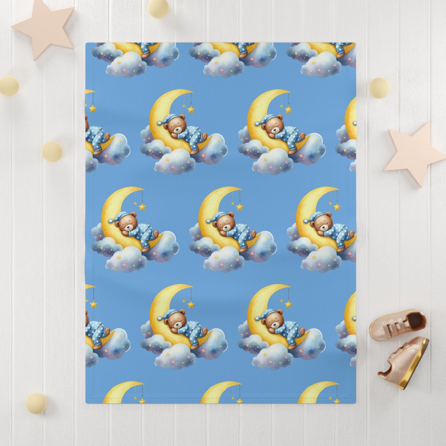 Dreamy Moonlit Baby Blanket - Soft Fleece for Newborns | Perfect Baby Shower Gift