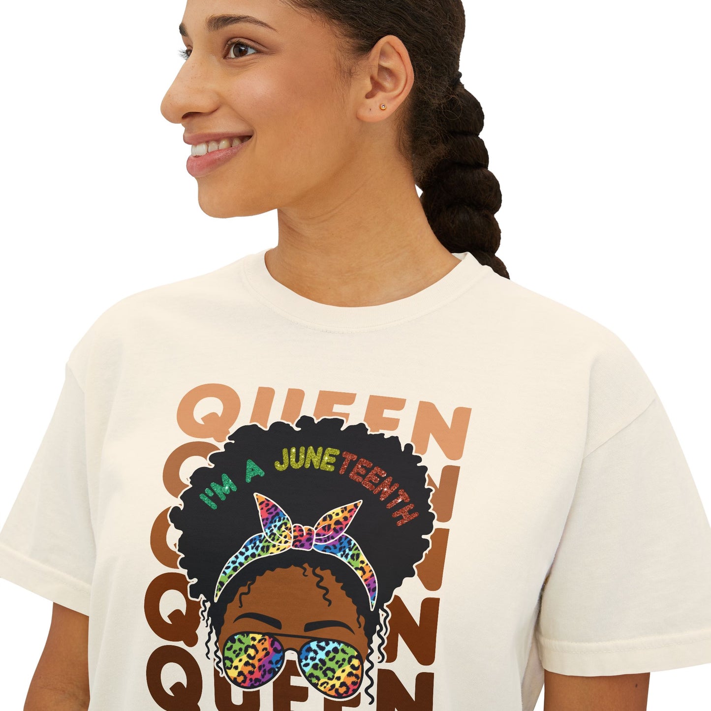 Juneteenth Women's Boxy Tee - I'm a Juneteenth Queen