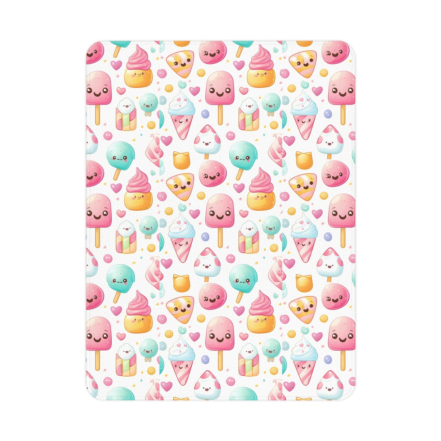 Cute Ice Cream Toddler Blanket - Soft & Cozy Playtime Accessory