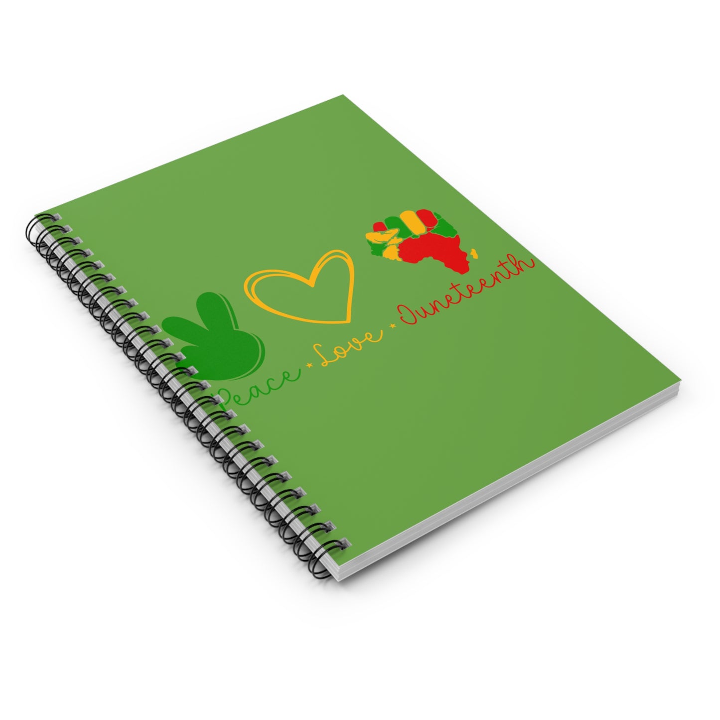 Peace Love Journal - Spirited Green Notebook for Creative Souls