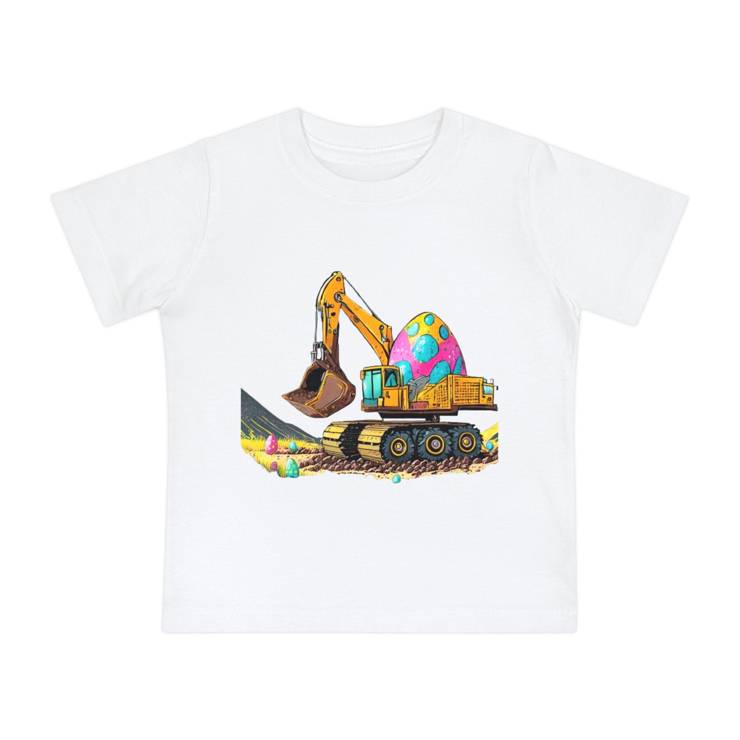 Cute Easter Excavator Baby T-Shirt