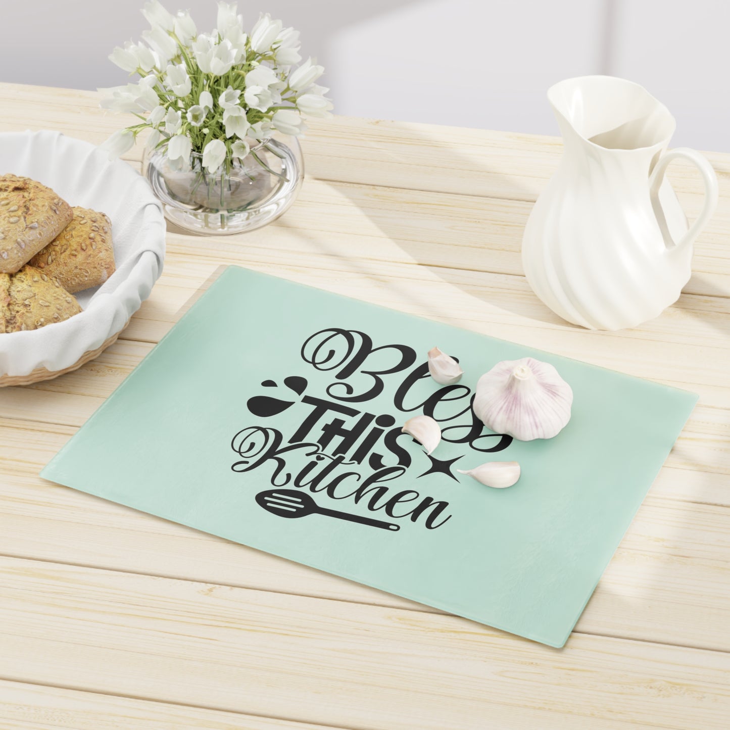 Inspirational Kitchen Cutting Board - 'Bless This Kitchen'