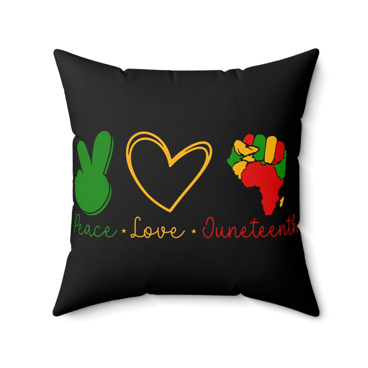 Peace Love Unity African Art Pillow