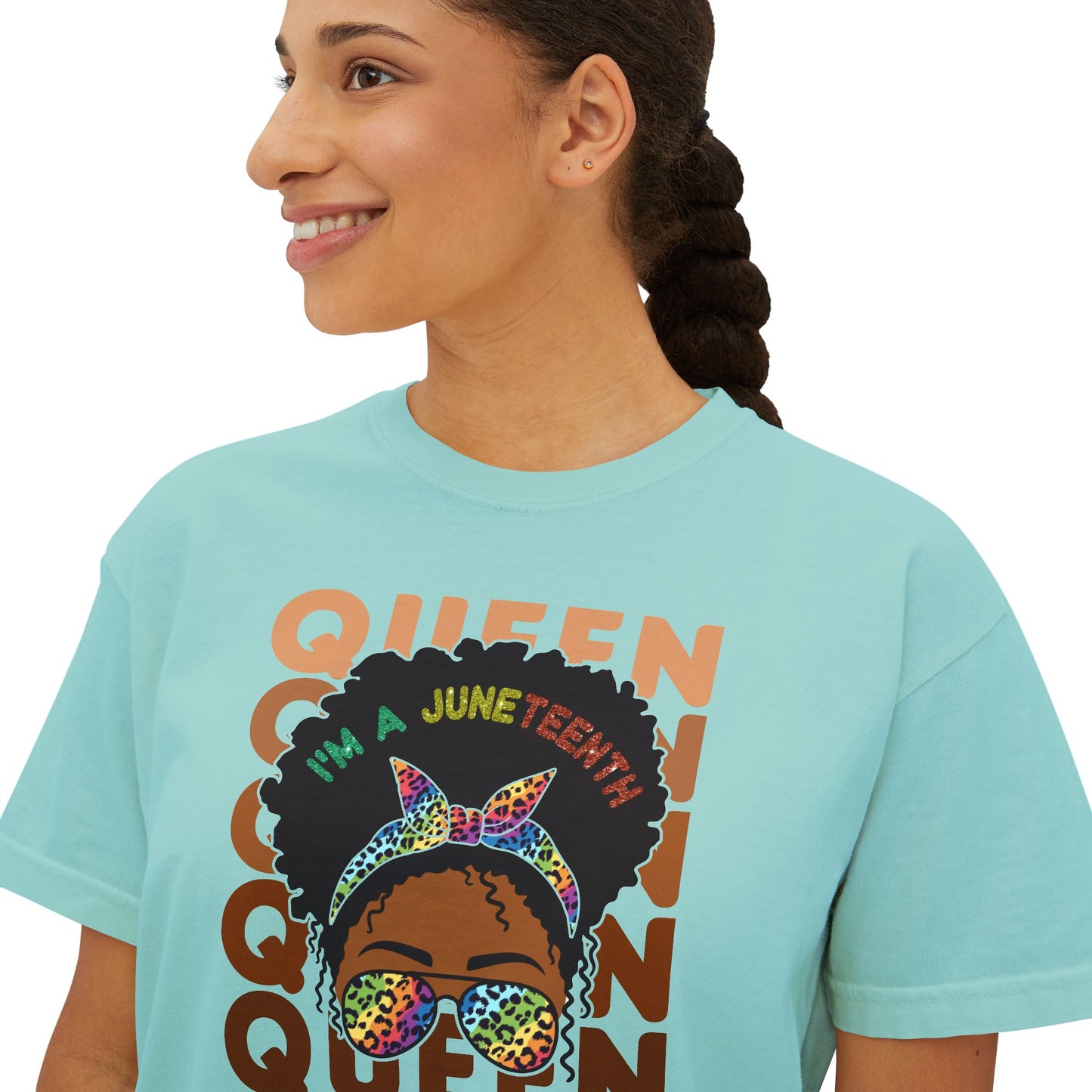 Juneteenth Women's Boxy Tee - I'm a Juneteenth Queen