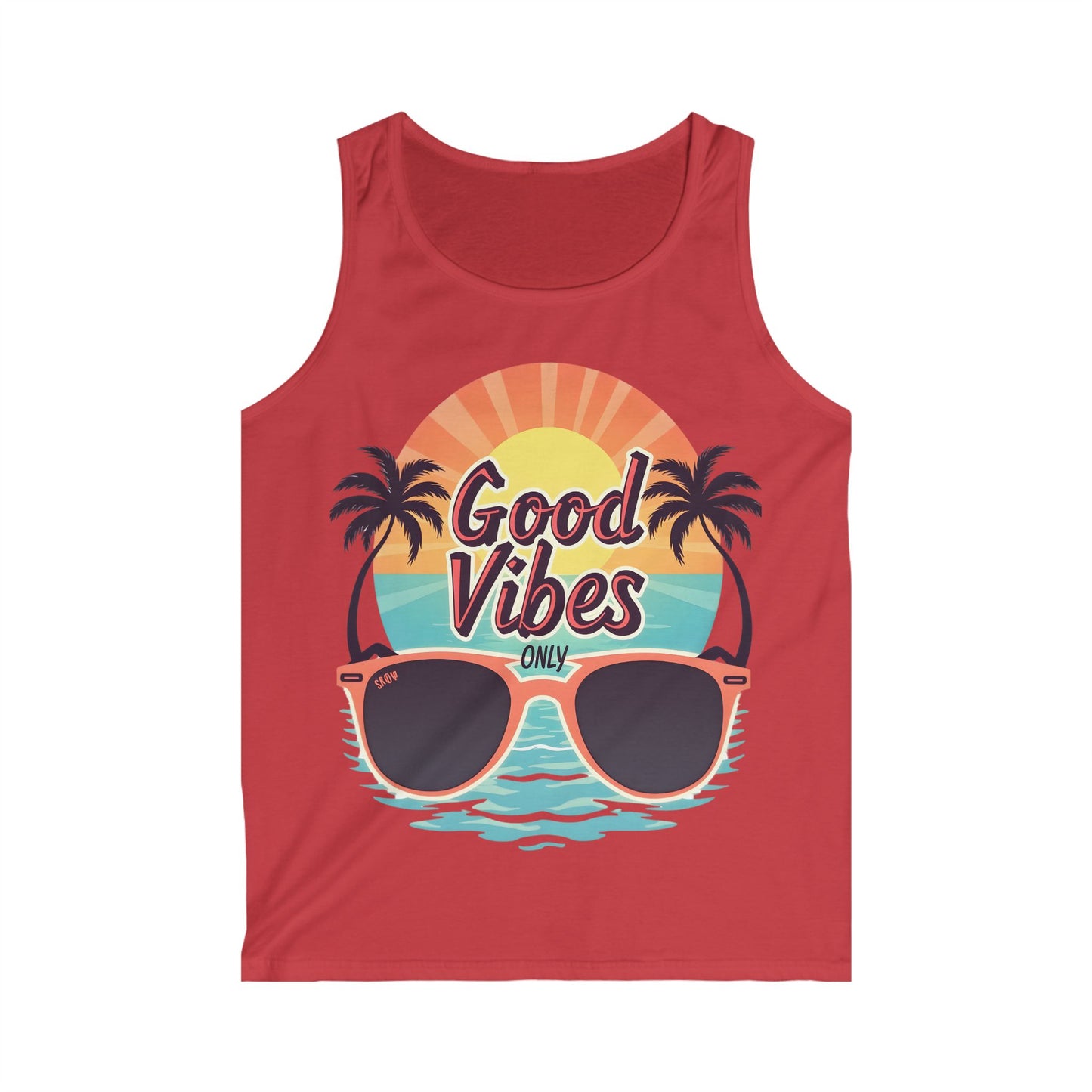 Good Vibes Men's Softstyle Tank Top – Perfect for Summer Fun