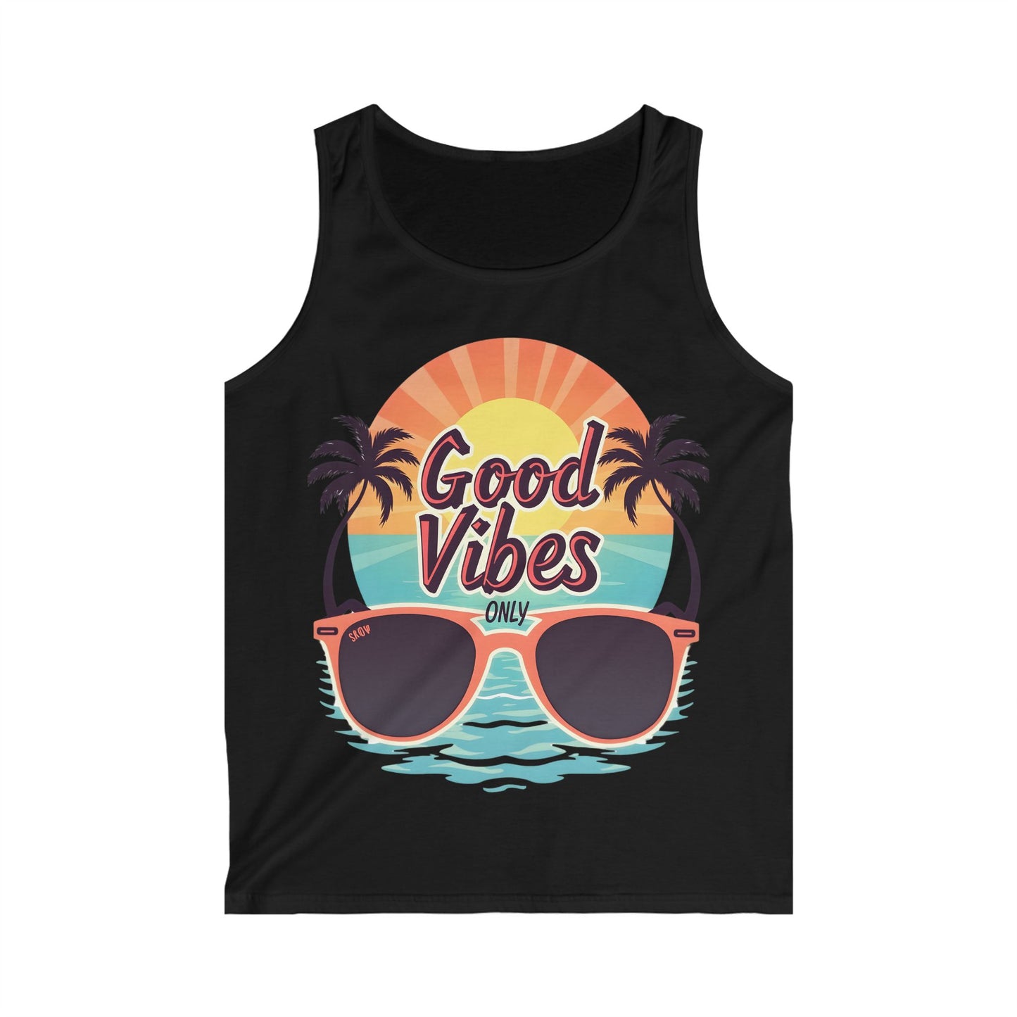Good Vibes Men's Softstyle Tank Top – Perfect for Summer Fun