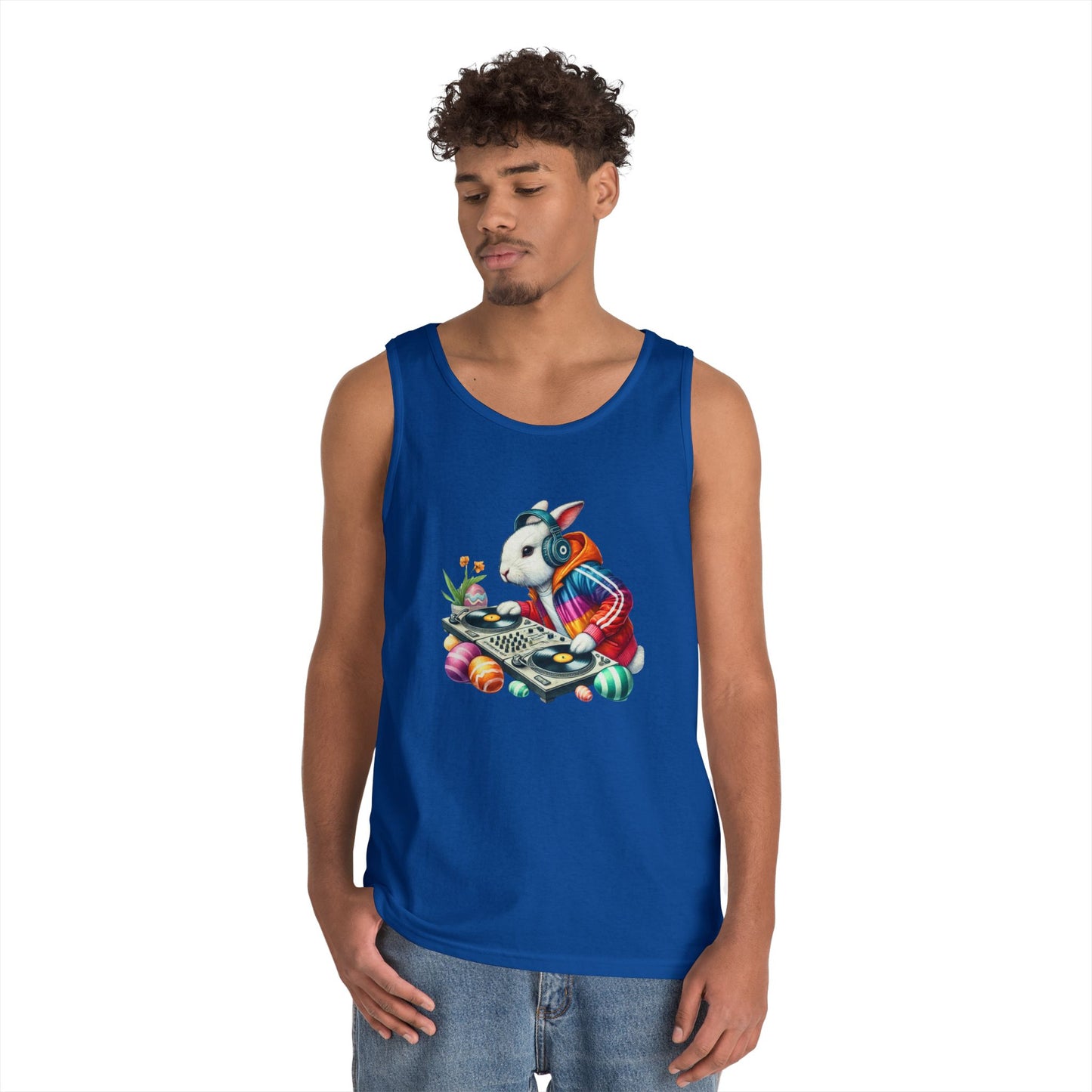 Cool DJ Bunny Unisex Heavy Cotton Tank Top