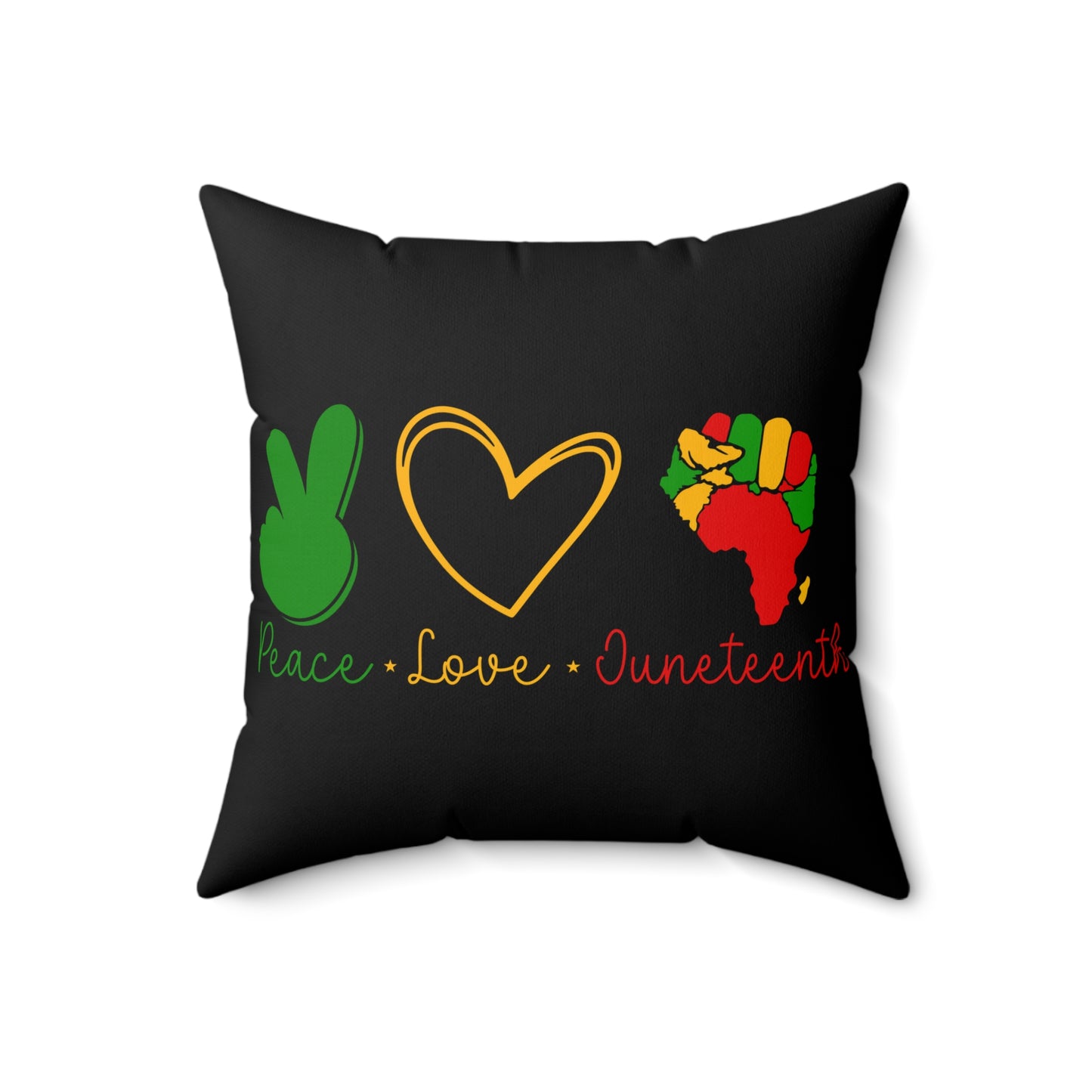 Peace Love Unity African Art Pillow