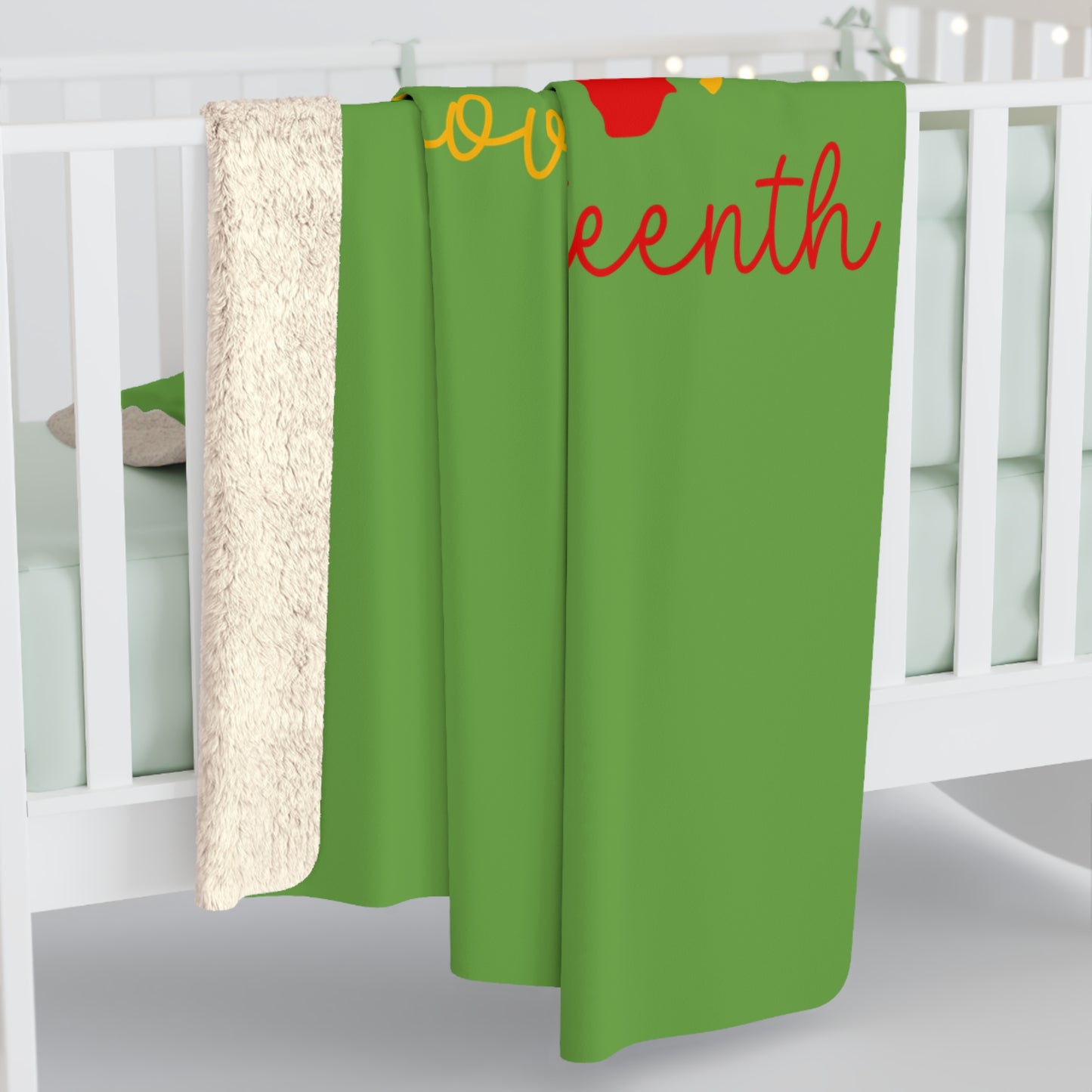 Peace Love Juneteenth Sherpa Fleece Blanket