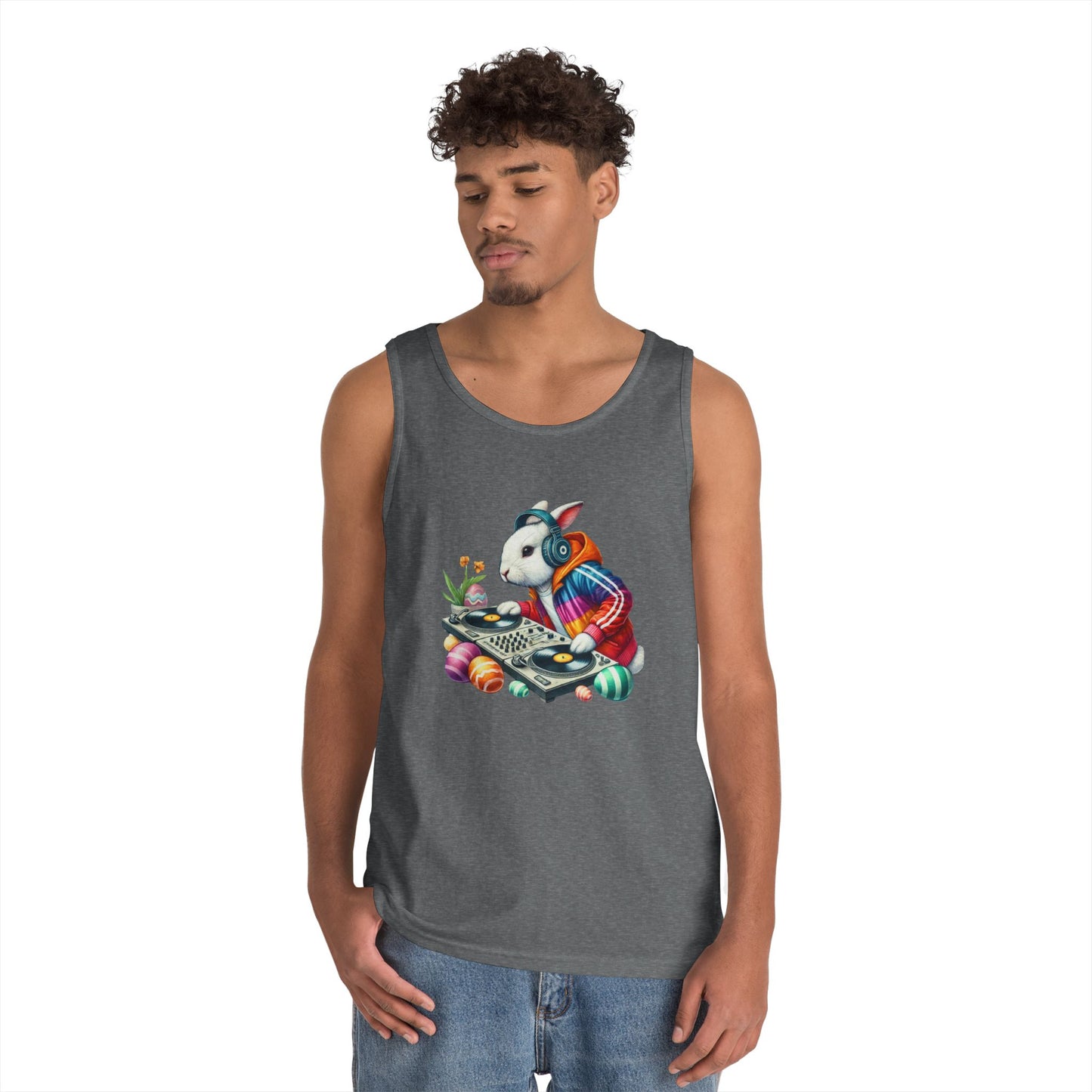 Cool DJ Bunny Unisex Heavy Cotton Tank Top