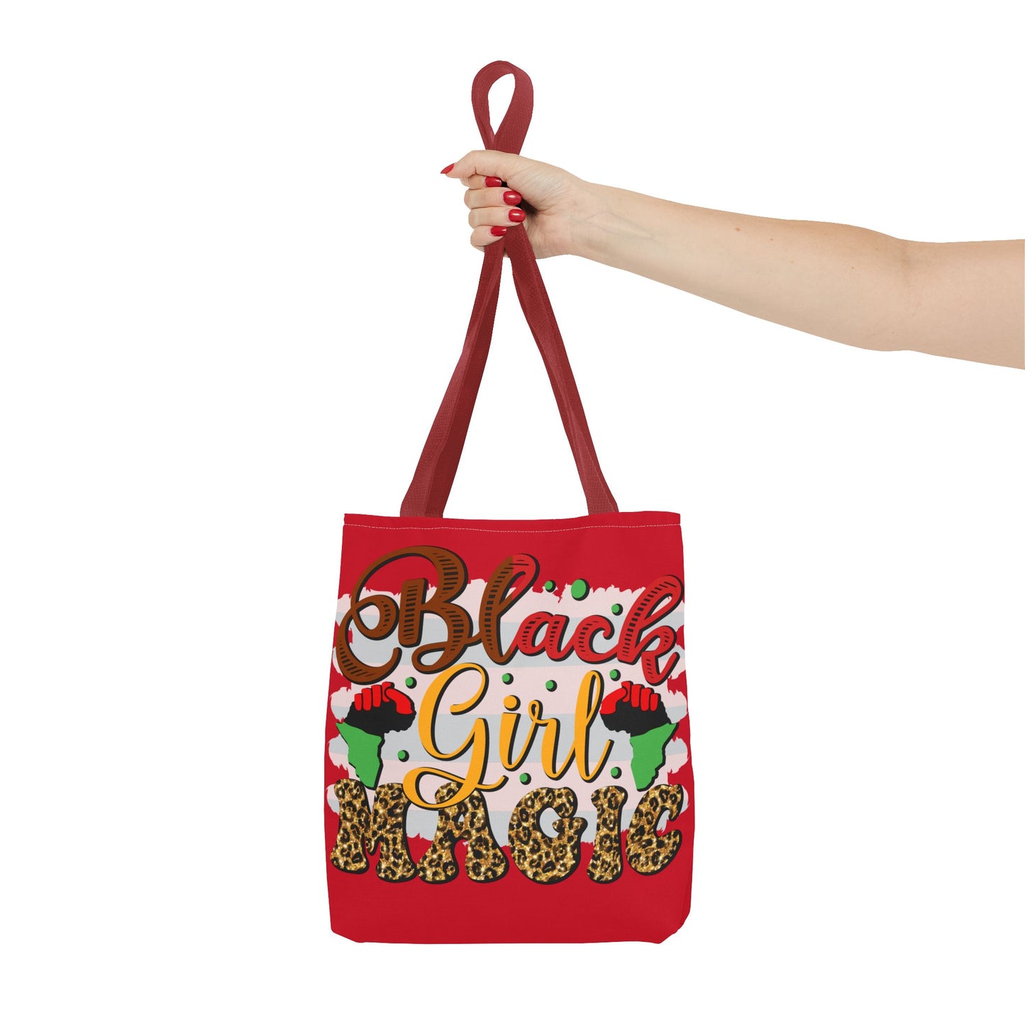 Black Girl Magic Tote Bag - Empowering Red Design for Everyday Use