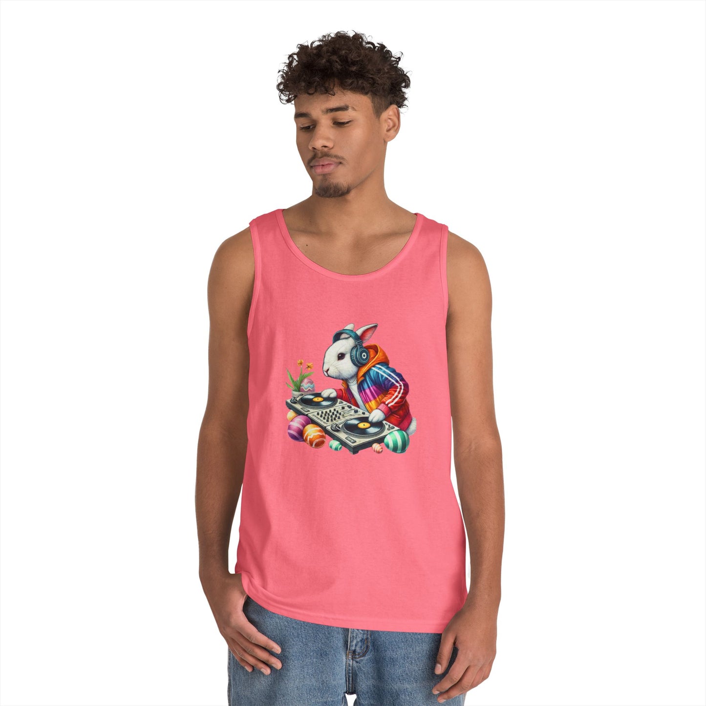 Cool DJ Bunny Unisex Heavy Cotton Tank Top