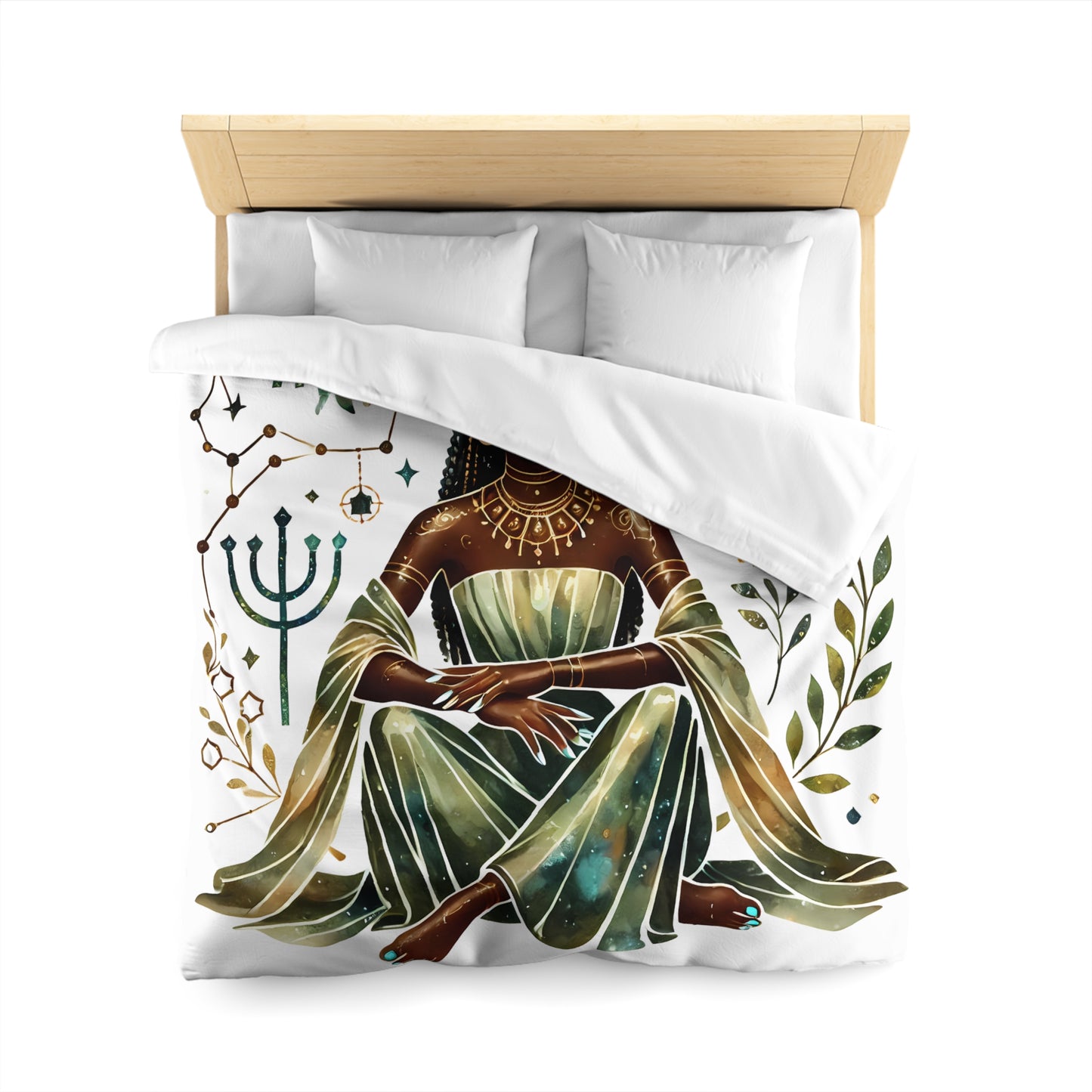 Virgo Goddess Duvet Cover — Zodiac Astrology Microfiber Bedding