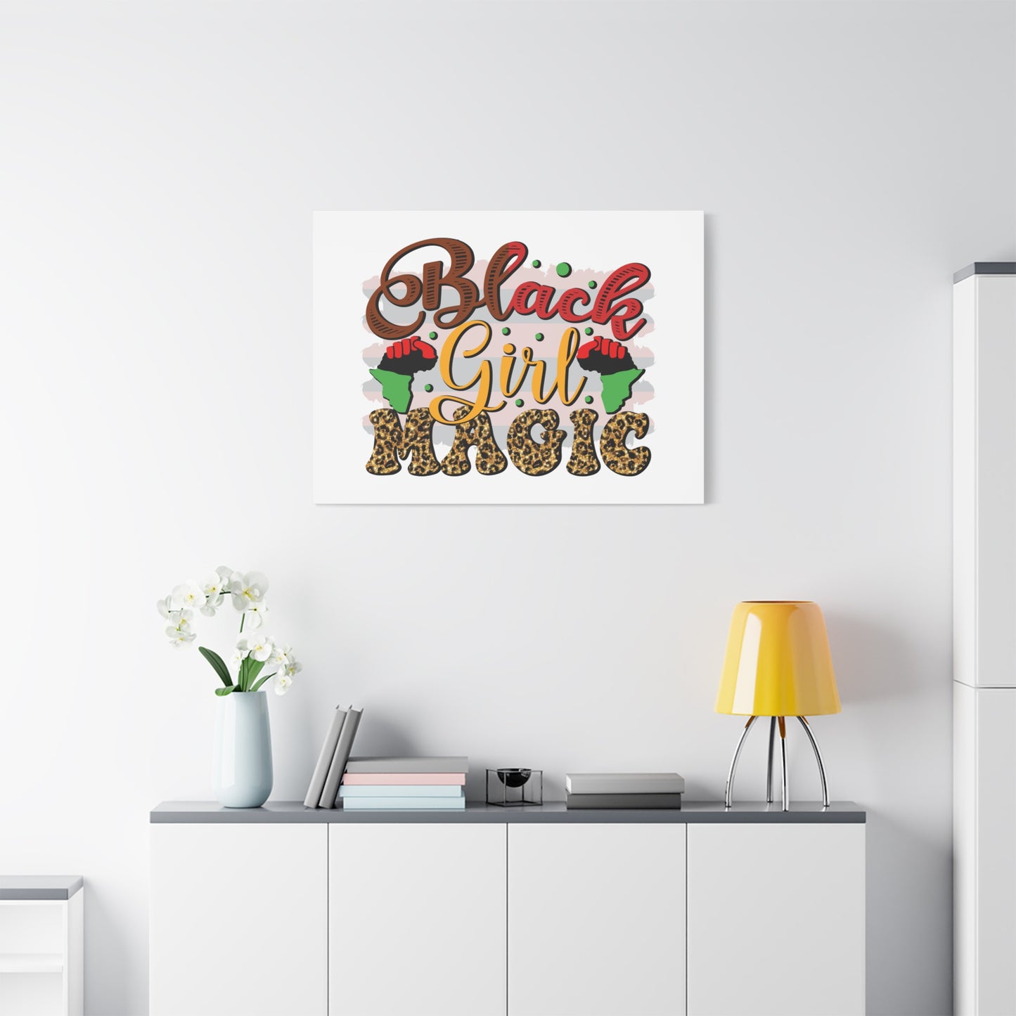 Black Girl Magic Canvas Print — Bold Afrocentric Wall Art